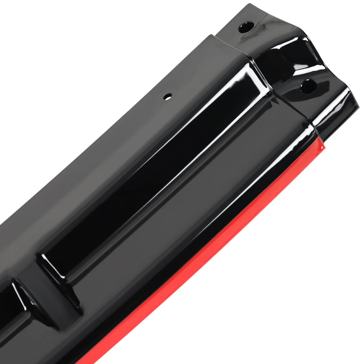 2017-2021 Honda Civic Si Glossy Black/Red Trim 3Pcs Front Bumper Lip Kit - Image 4