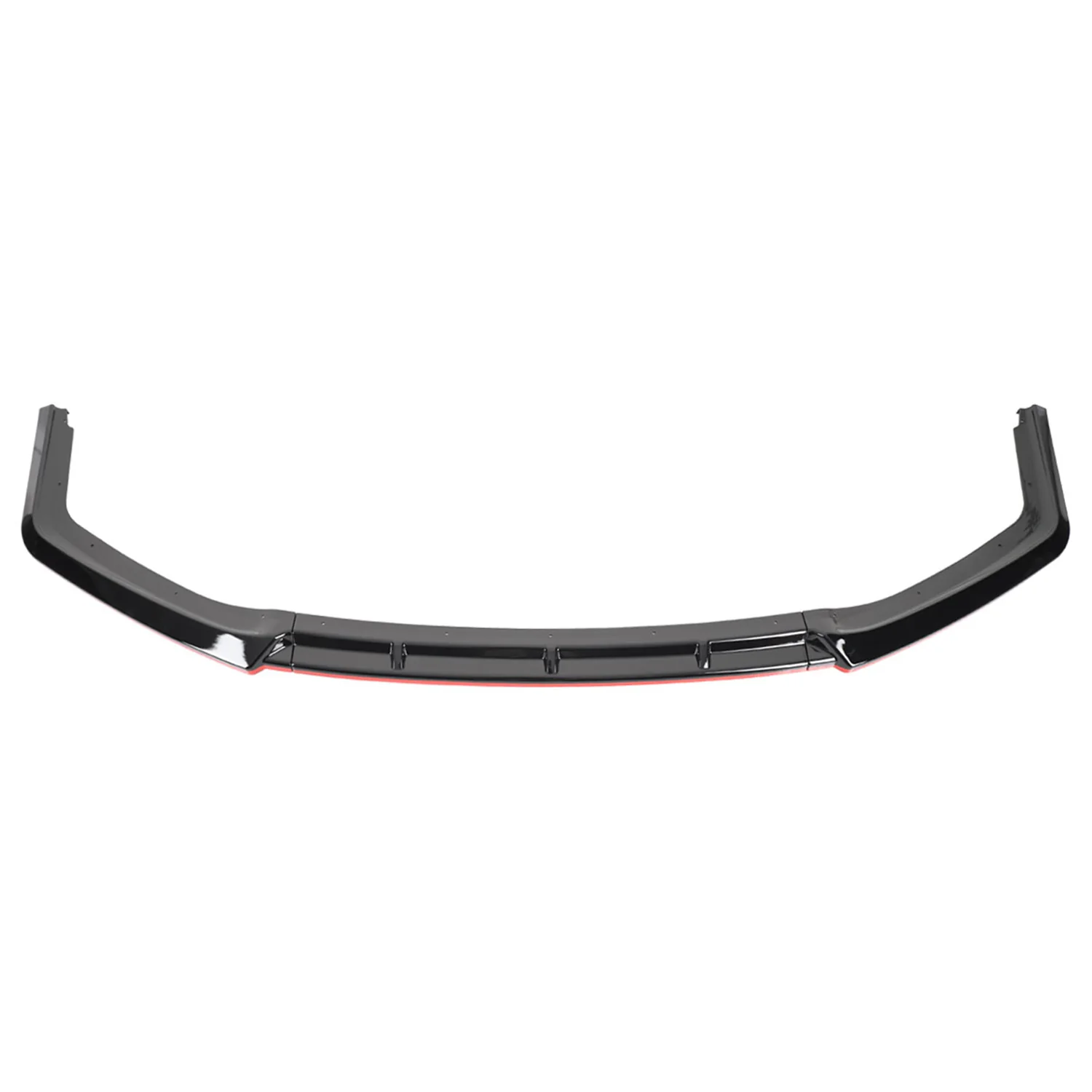 2017-2021 Honda Civic Si Glossy Black/Red Trim 3Pcs Front Bumper Lip Kit - Image 7