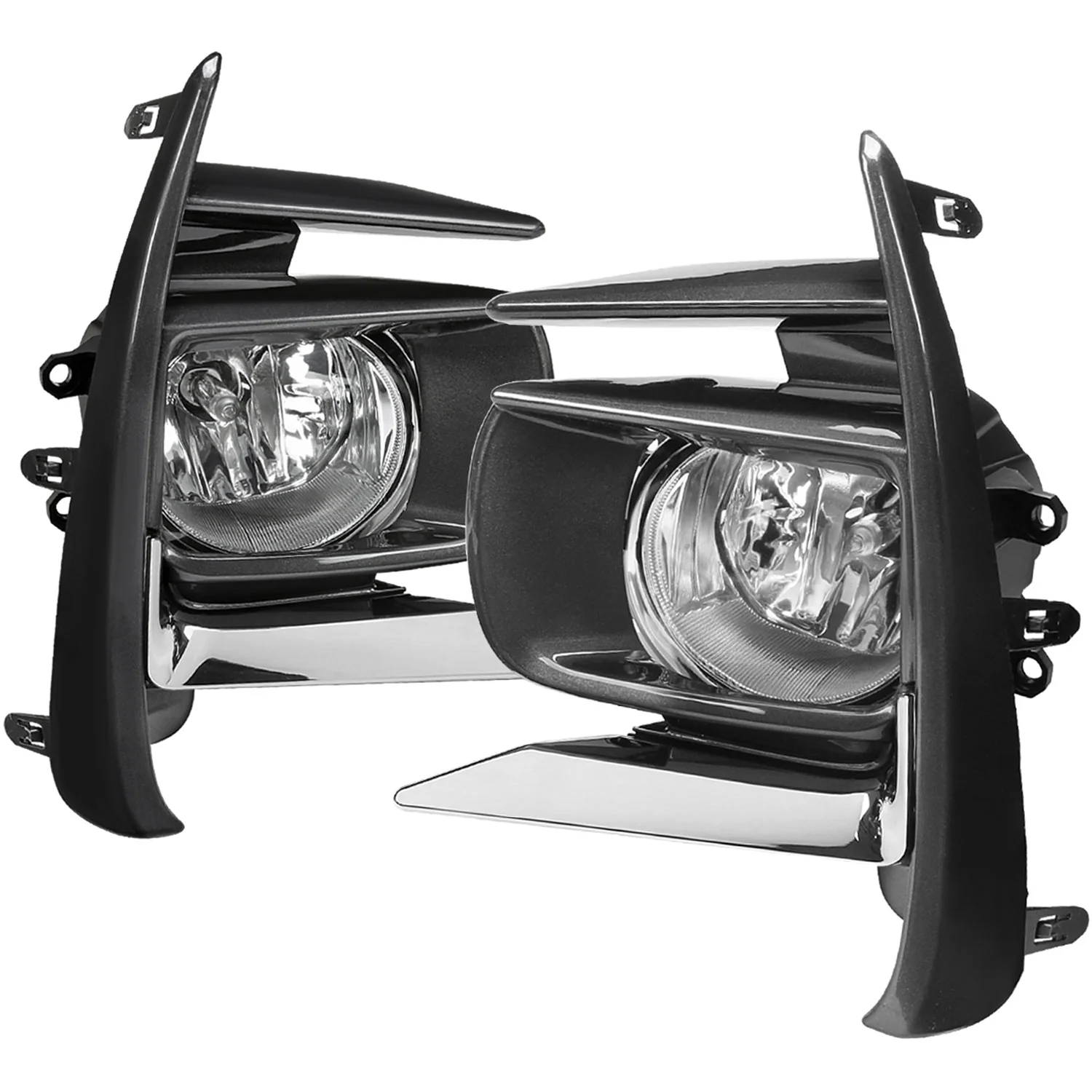 2018-2019 Toyota Sienna 12V/55W H11 Fog Lights Kit - HZ Chrome/Clear Lens