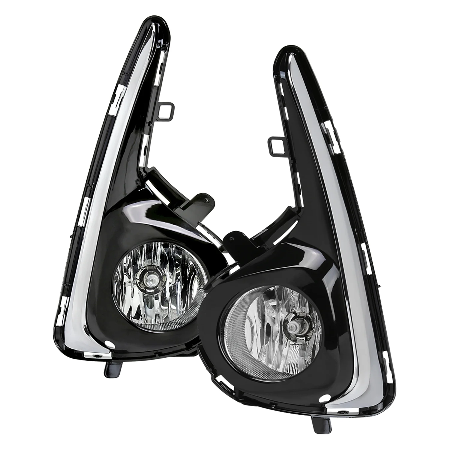 2018-2019 Toyota Yaris H16 Fog Lights Kit Chrome Housing/Clear Lens