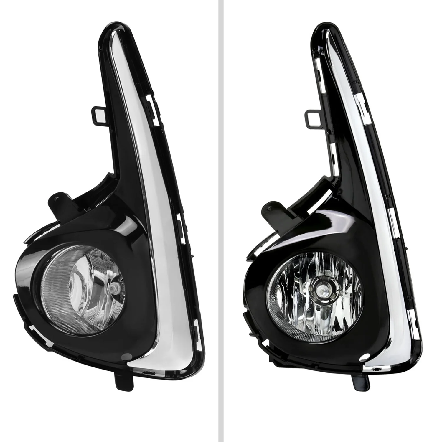 2018-2019 Toyota Yaris H16 Fog Lights Kit Chrome Housing/Clear Lens - Image 2