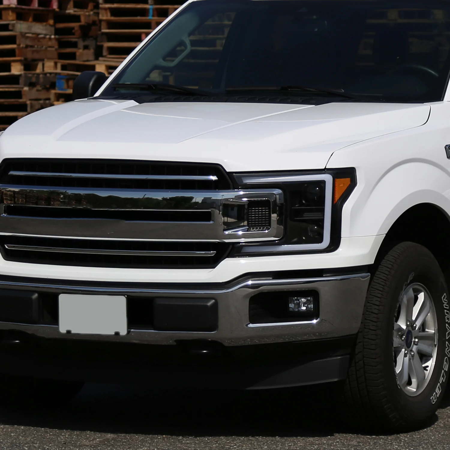 2018-2020 Ford F-150 LED CBar Projector Headlights Signal Lights Black / Clear - Image 9
