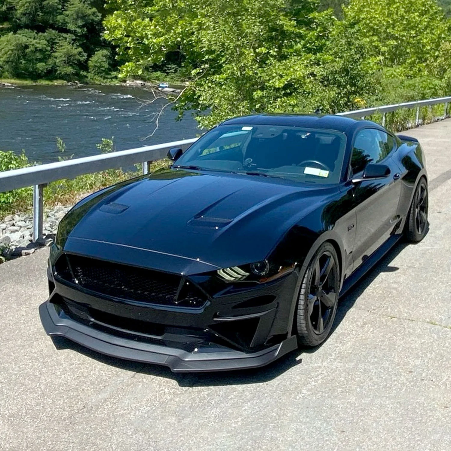 2018-2022 Ford Mustang GT/Ecoboost Front Bumper Fog Light Vent Canards Cover - Image 10