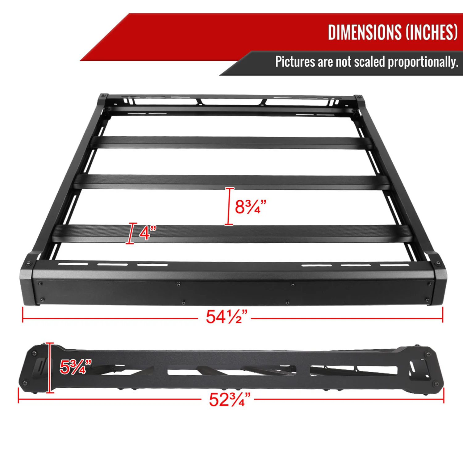 2018-2022 Jeep Wrangler JL/2020-2022 Jeep Gladiator Roof Rack Cargo Carrier - Image 2
