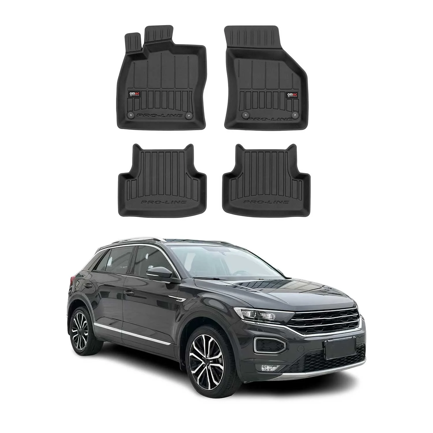 2017-2026 VW T-Roc Premium Floor Mats Liners Full Set All Weather Heavy Duty