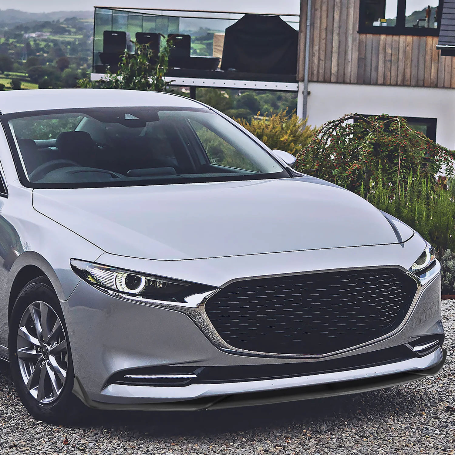 2019-2020 Mazda 3 Matte Black Polypropylene 3Pcs Front Bumper Lip Set - Image 10