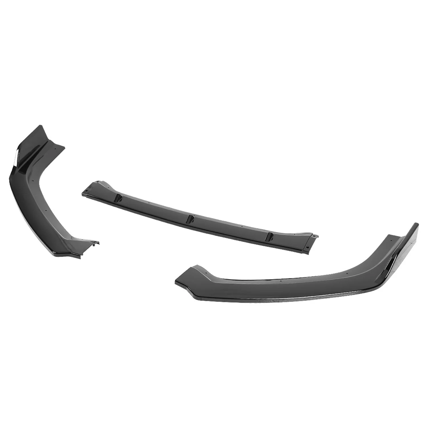 2019-2020 Nissan Altima Sedan Glossy Black Polypropylene 3Pcs Bumper Lip - Image 6