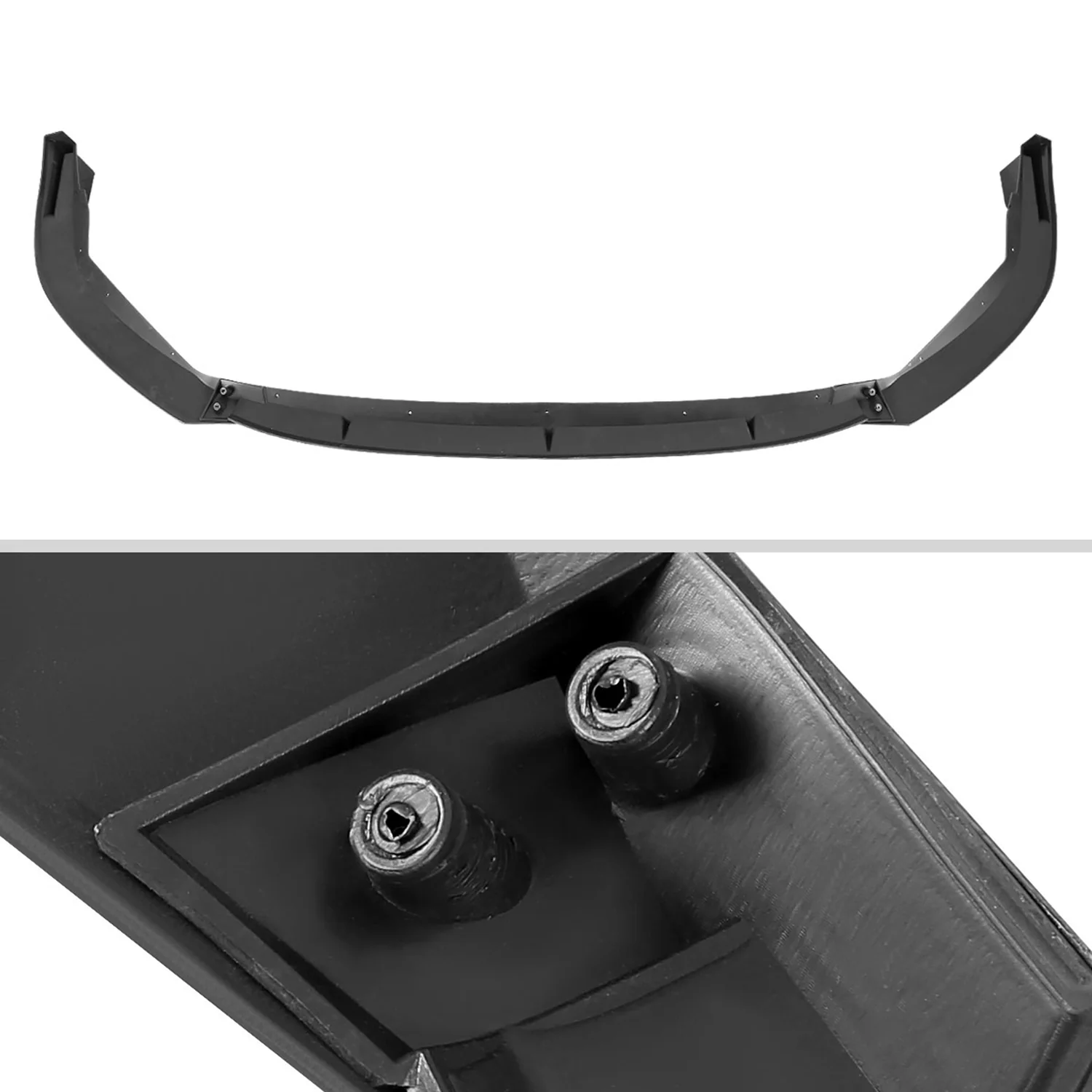 2019-2020 Toyota Corolla Sedan Glossy Black Polypropylen 3Pcs Bumper Lip - Image 7