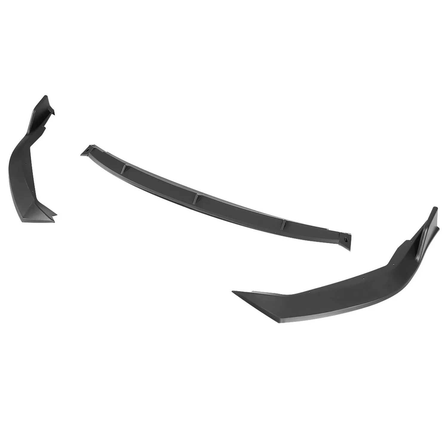 2019-2020 Toyota Corolla Sedan Matte Black Polypropylene 3Pcs Bumper Lip - Image 6