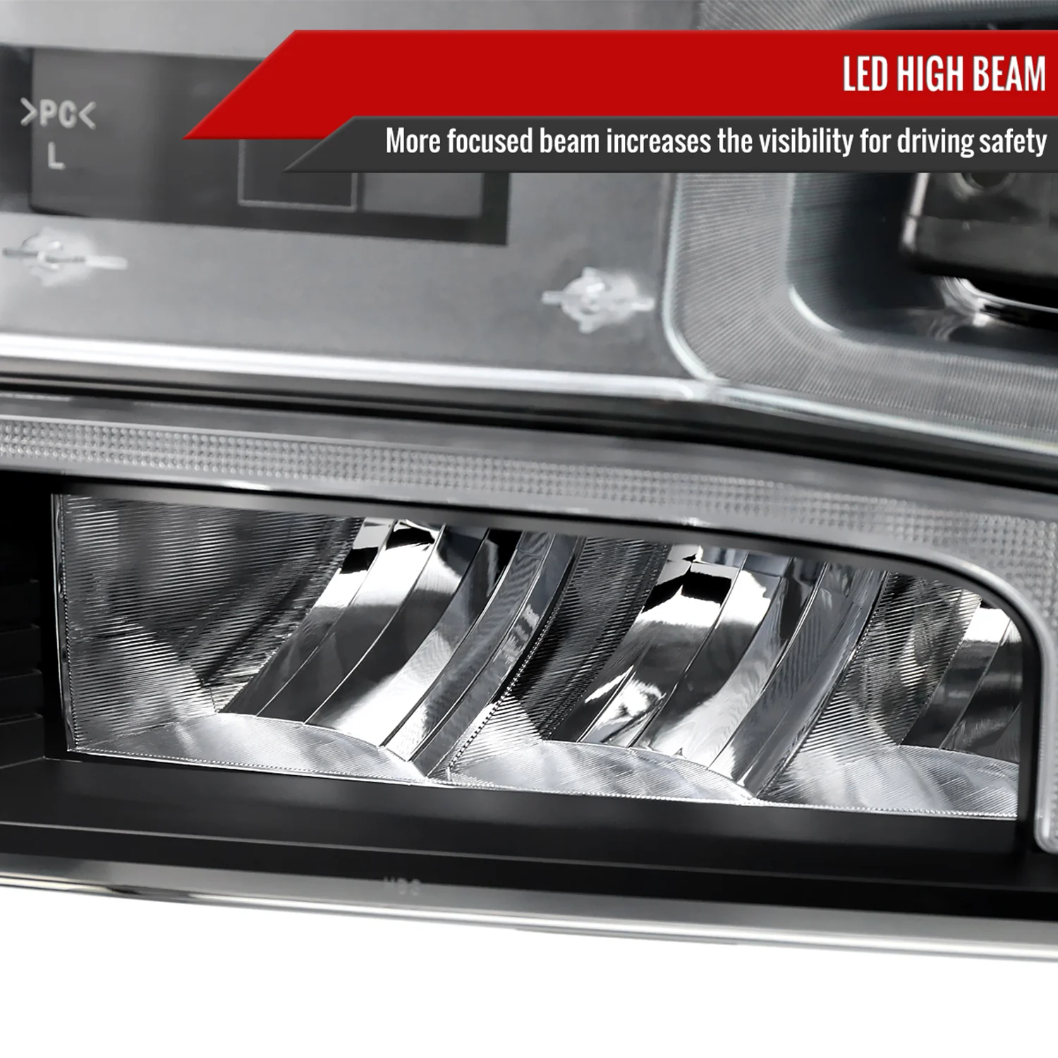 2019-2021 Chevy Silverado 1500 Full LED Projector Headlights LED Signal Black - Image 5