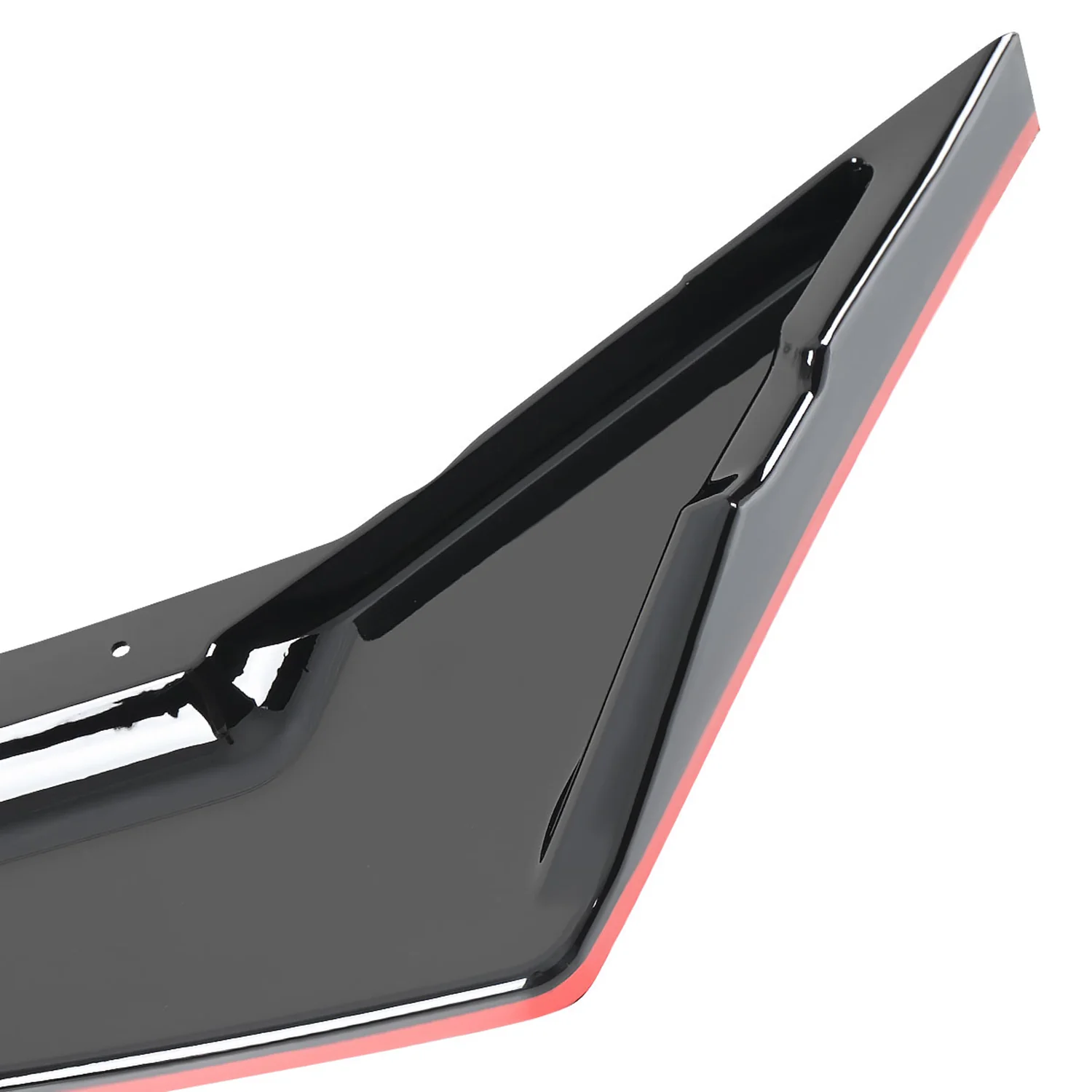2019-2021 Honda Civic Sedan Glossy Black/Red Trim 3PC Front Bumper Lip Set - Image 5