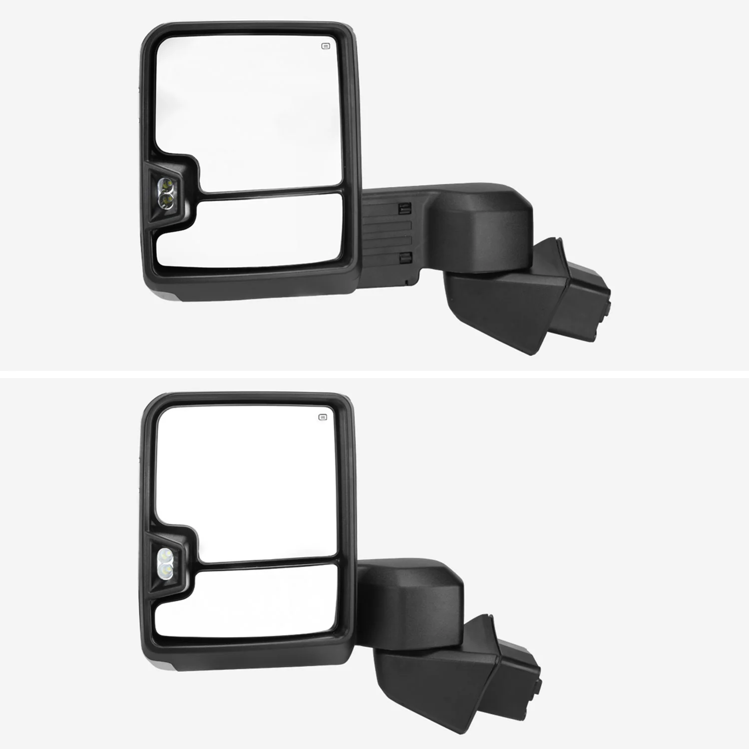 2019-2022 Chevy Silverado 1500 Heated Chrome Towing Mirrors Smoke &Turn Signal - Image 3