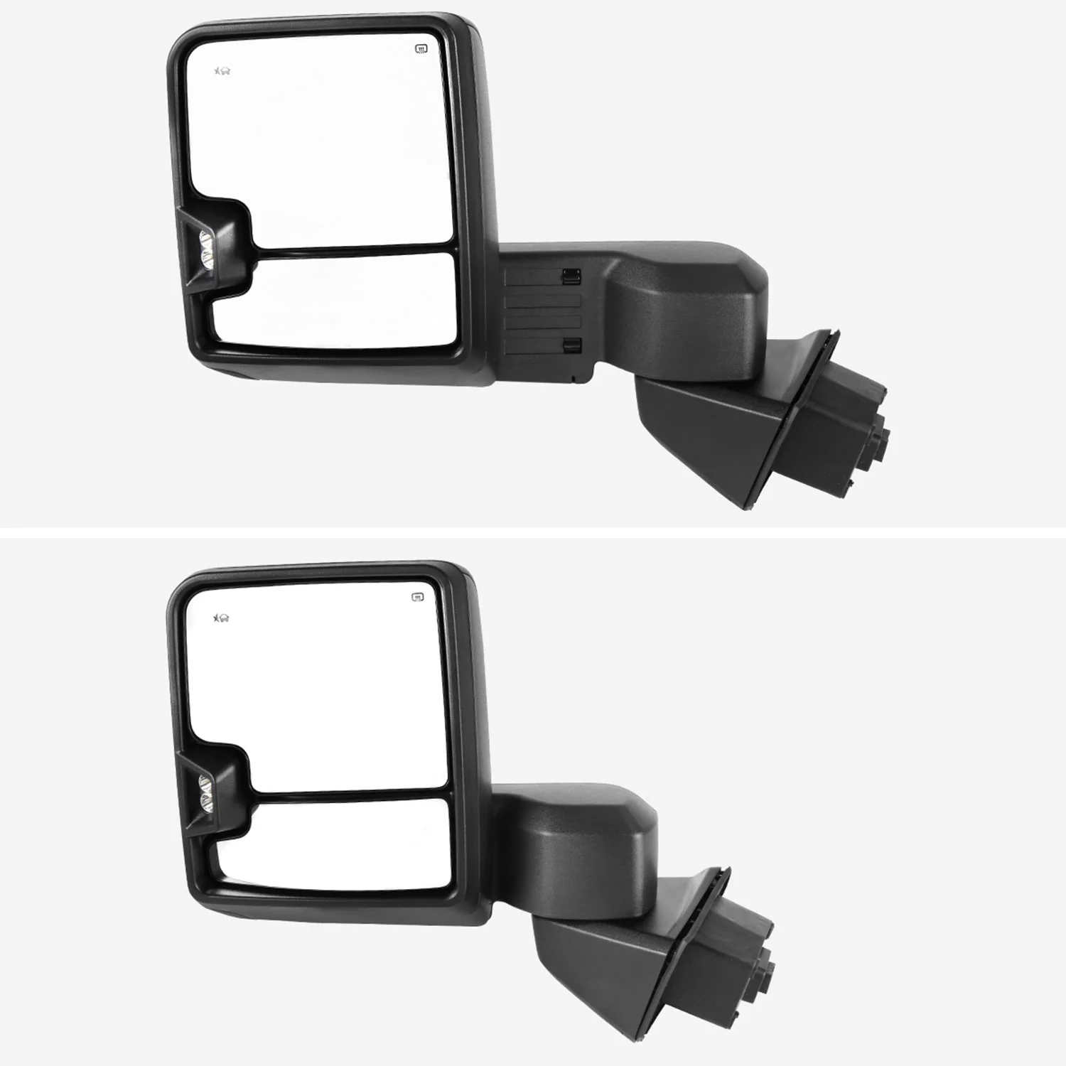 2019-2022 GMC Sierra 1500 Heated Black Towing Mirrors Smoke &Clearance Lights - Image 3