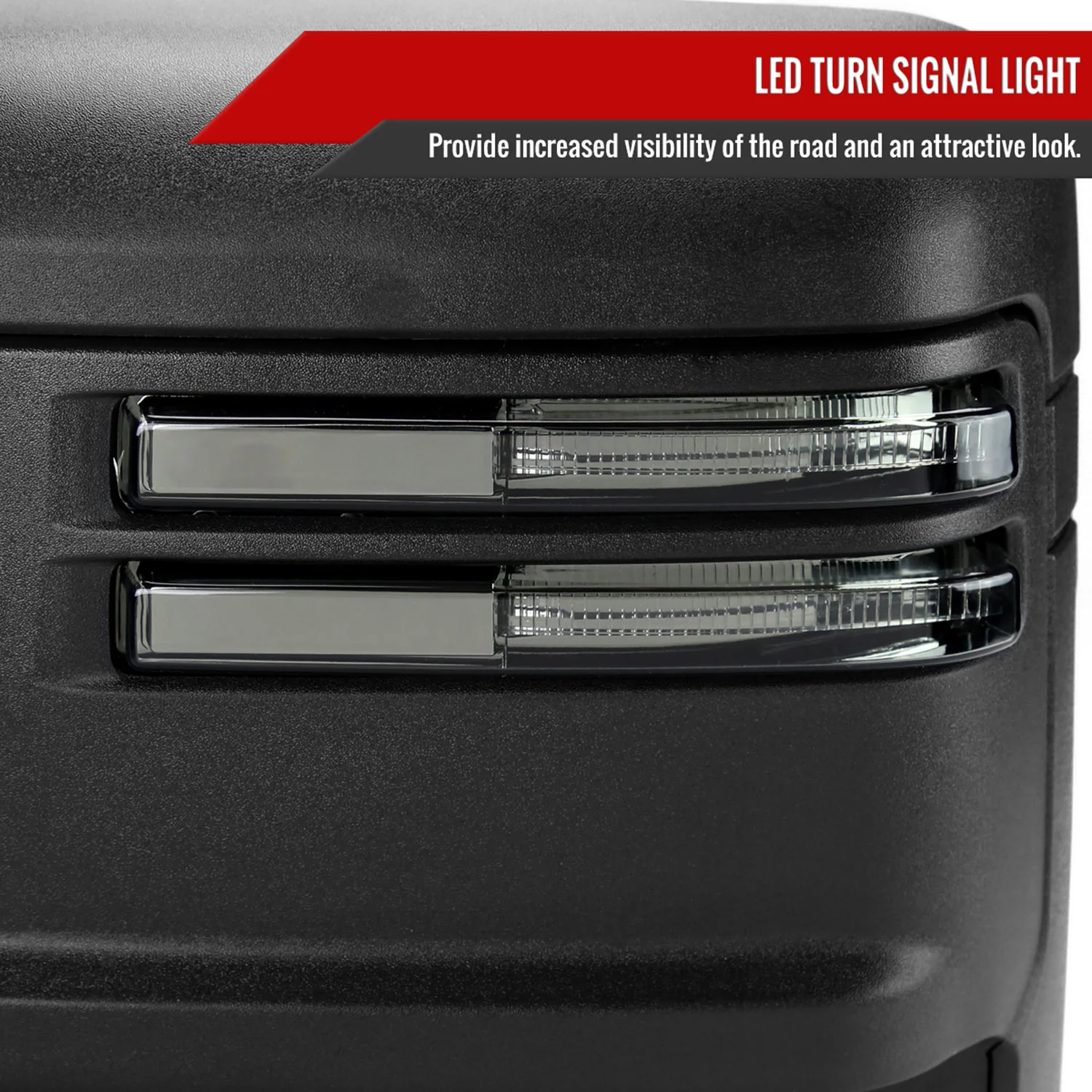 2019-2022 GMC Sierra 1500 Heated Black Towing Mirrors Smoke &Clearance Lights - Image 5