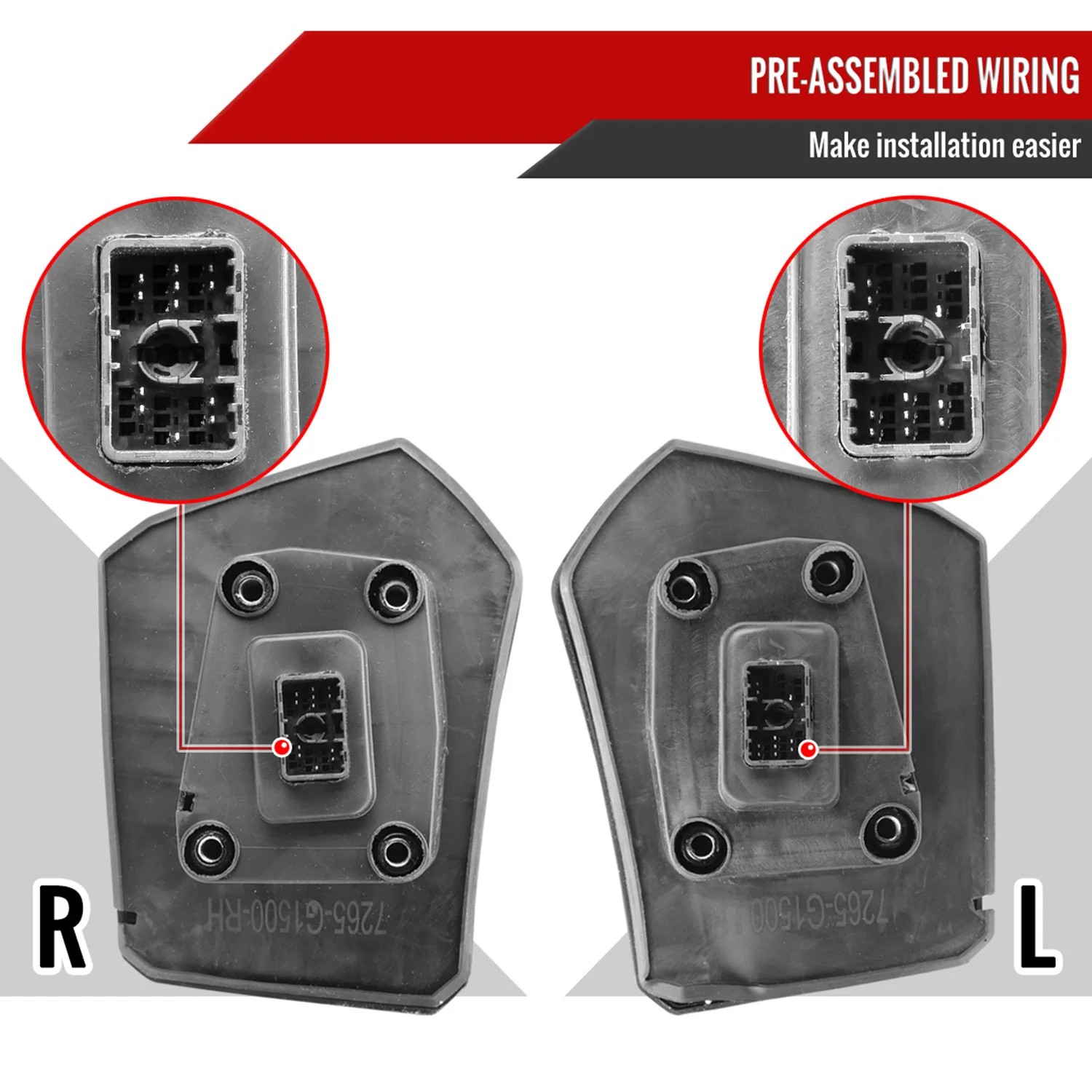 2019-2022 GMC Sierra 1500 Heated Black Towing Mirrors &Turn Signal - Image 7