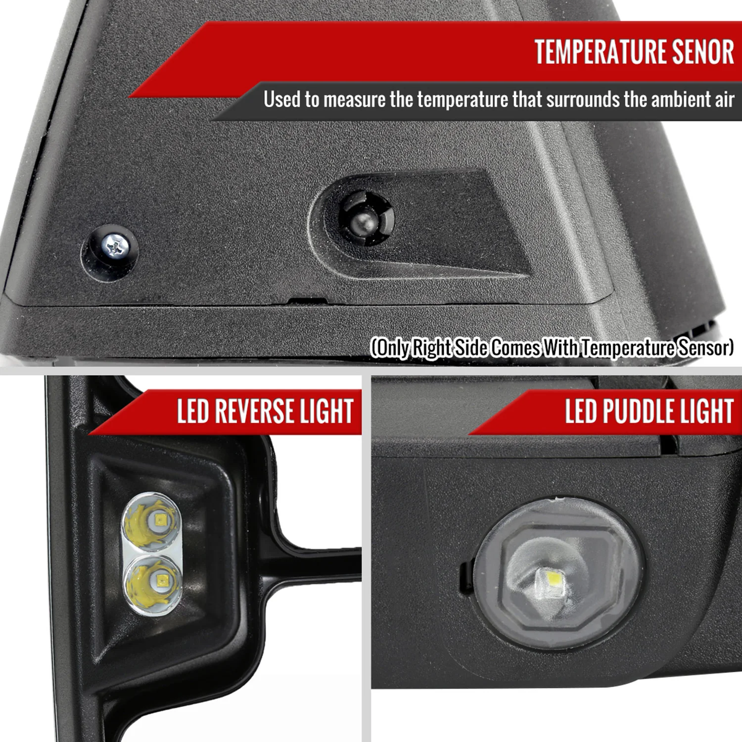2019-2023 Chevy Silverado 1500 Heated Chrome Towing Mirrors & Turn Signal - Image 6
