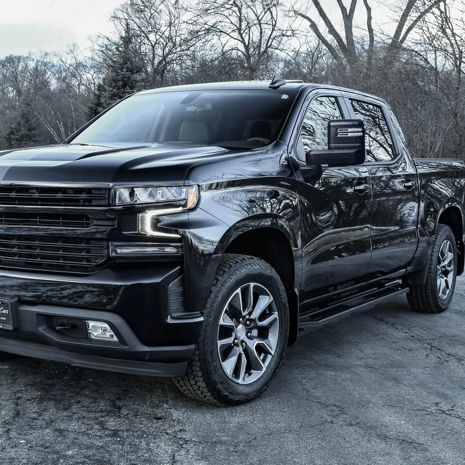 2019-2023 Chevy Silverado 1500 Heated & Manual Black Towing Mirrors Clear Lens - Image 3
