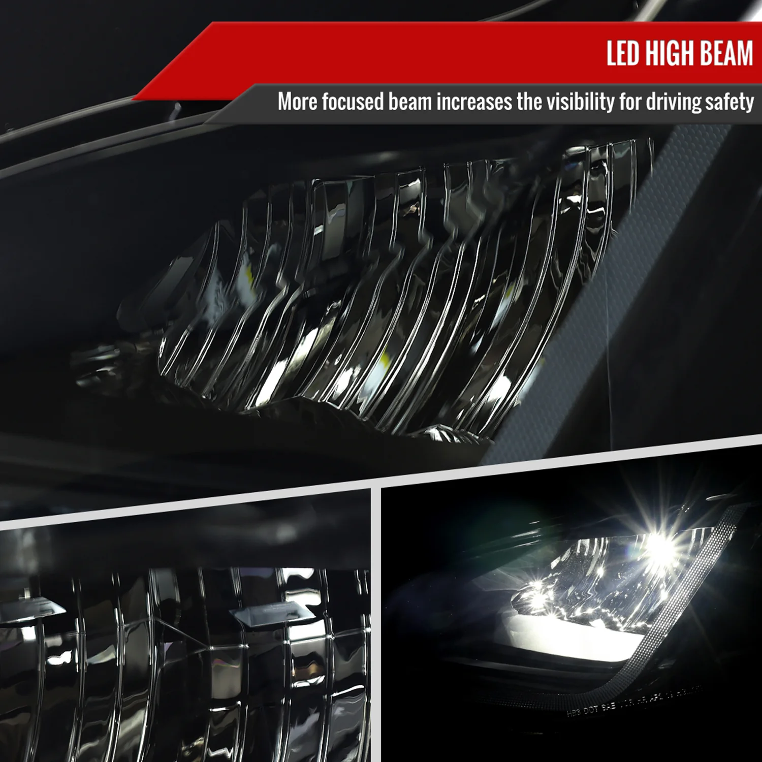 2019-2024 Chevy Malibu Full LED Projector Headlights Turn Signal Smoke - Image 5
