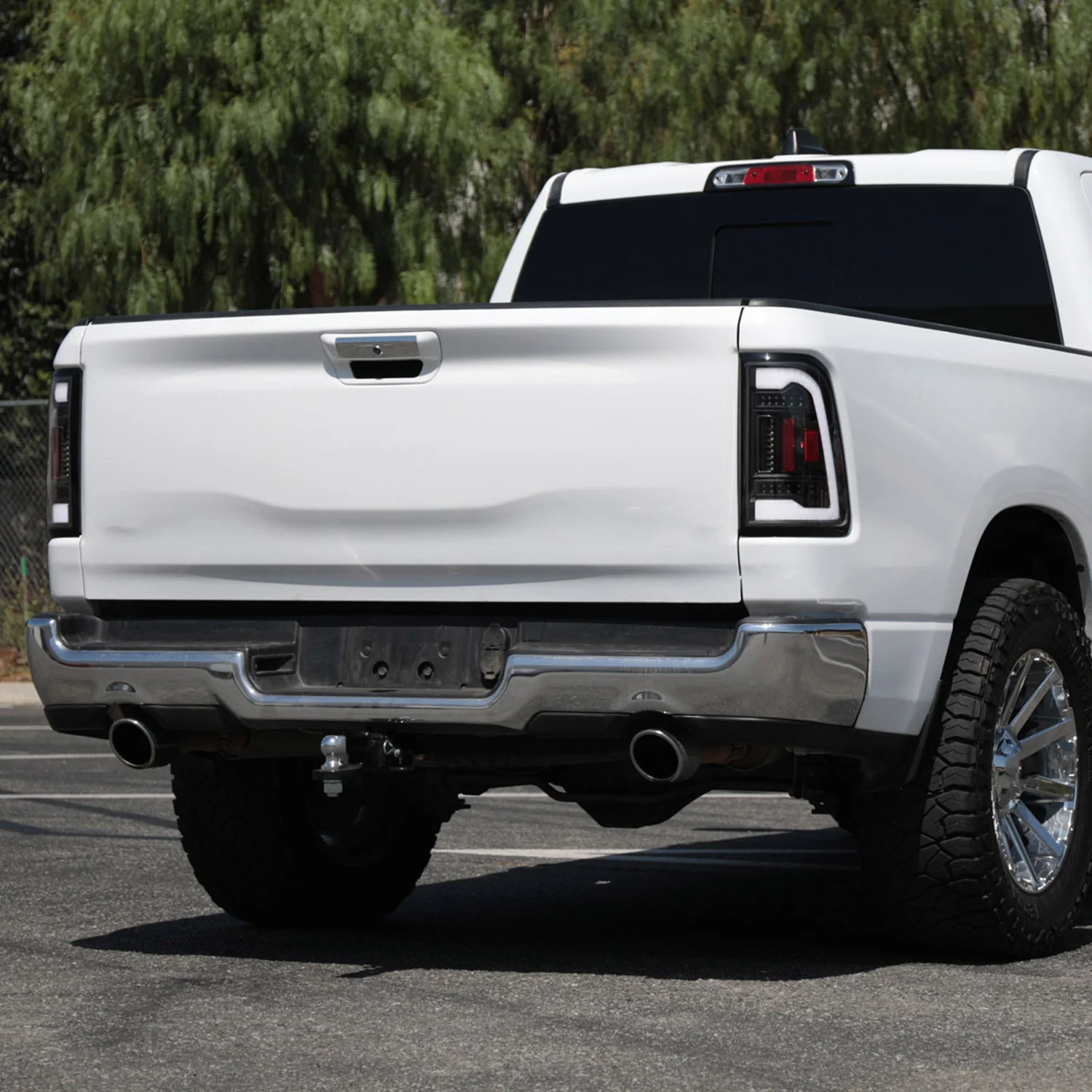 2019-2024 Dodge RAM 1500 LED Tail Lights Matte Black Housing/Clear Lens - Image 9