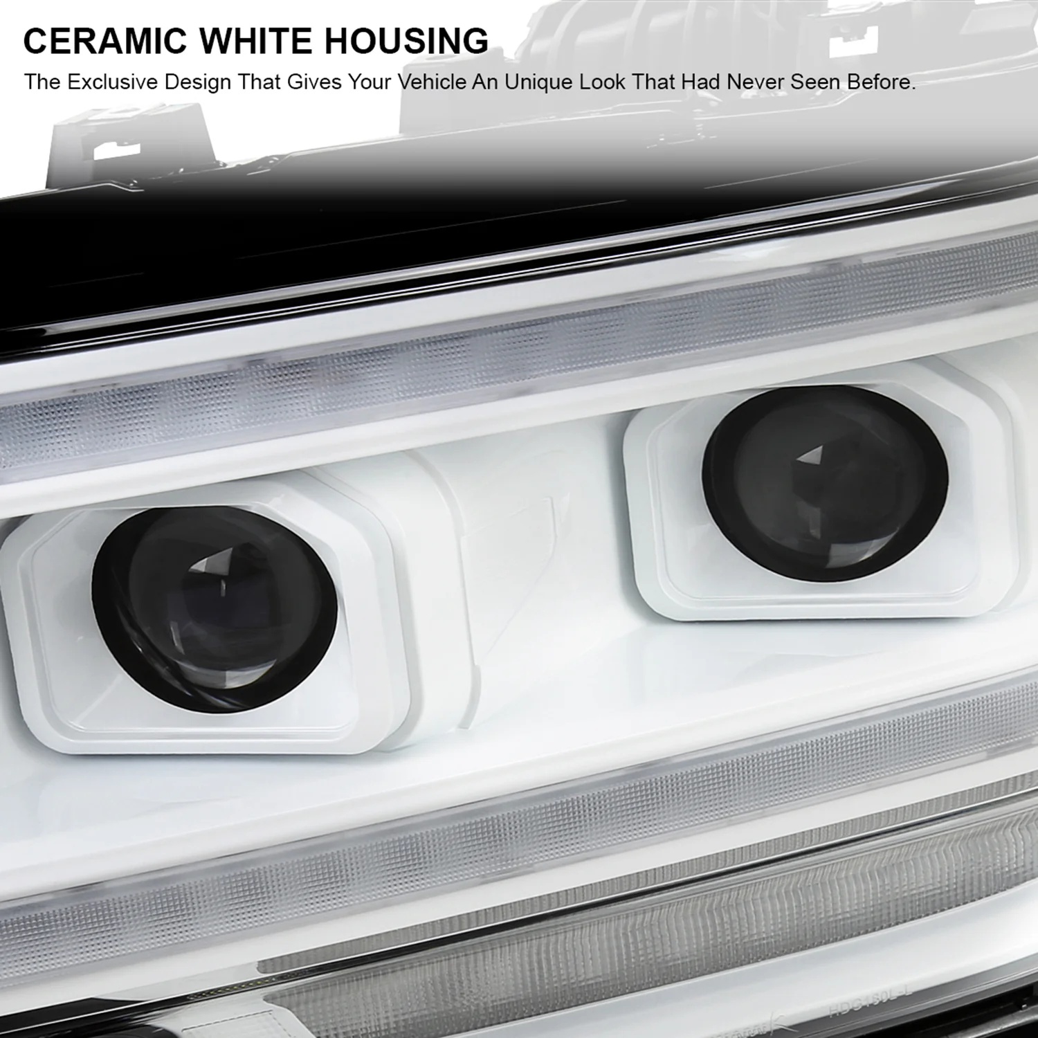 2019-2024 Dodge RAM 2500/3500/4500/5500 LED Signal Headlights White Housing - Image 2