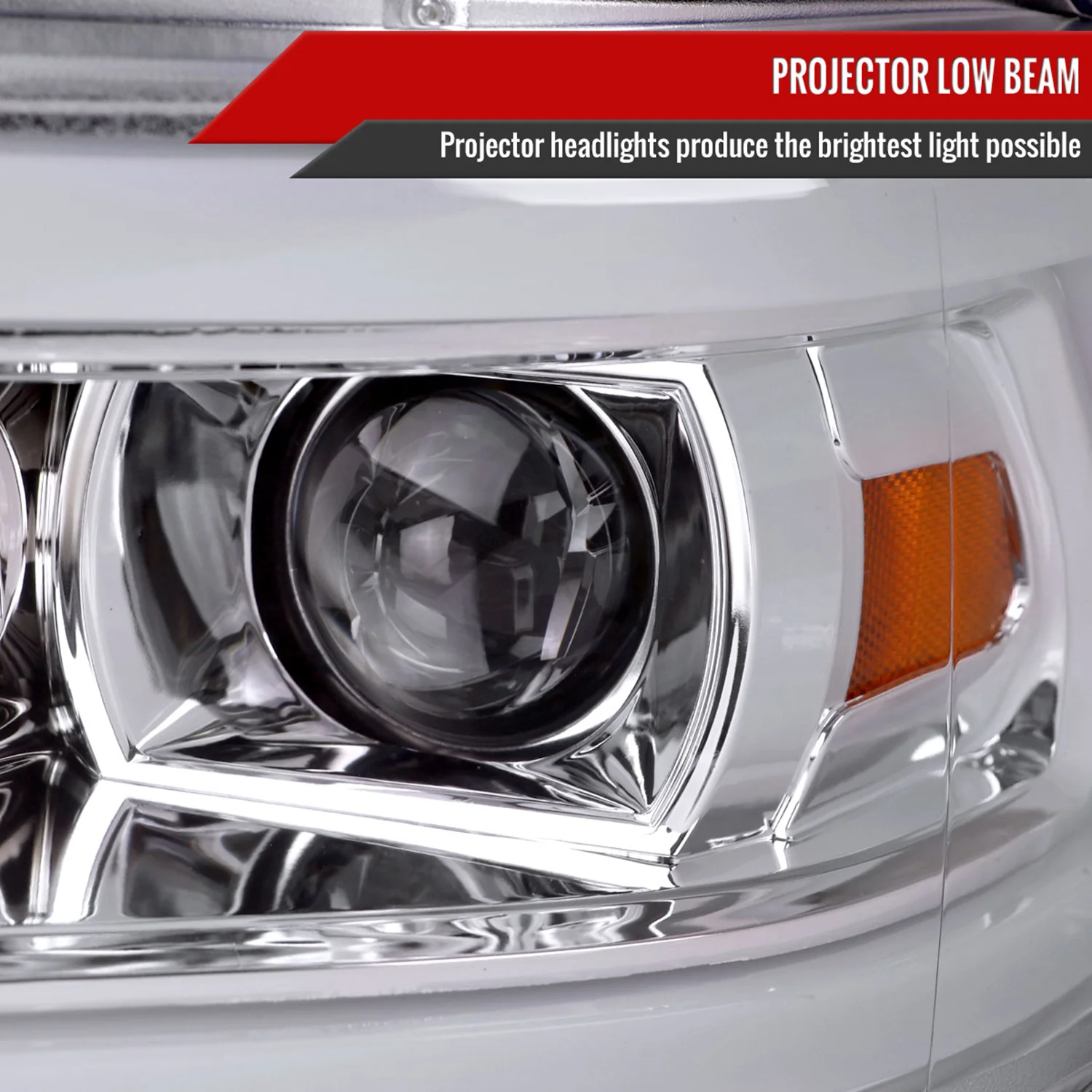 2019-2024 Dodge RAM 2500/3500/4500/5500 LED Tube Projector Headlights Chrome - Image 3