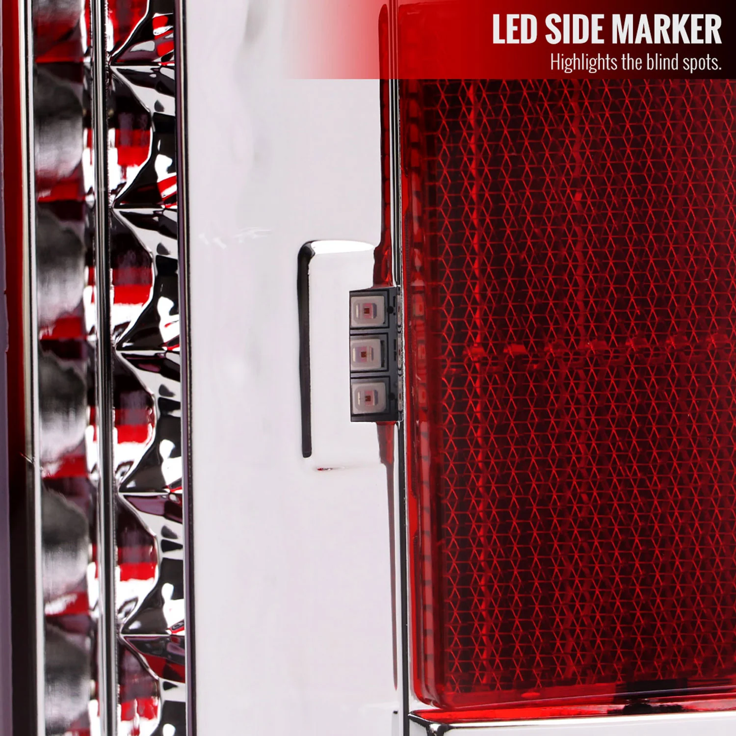 2019-2024 Dodge RAM 2500/3500 LED Sequential Signal Tail Lights Chrome/Red - Image 6