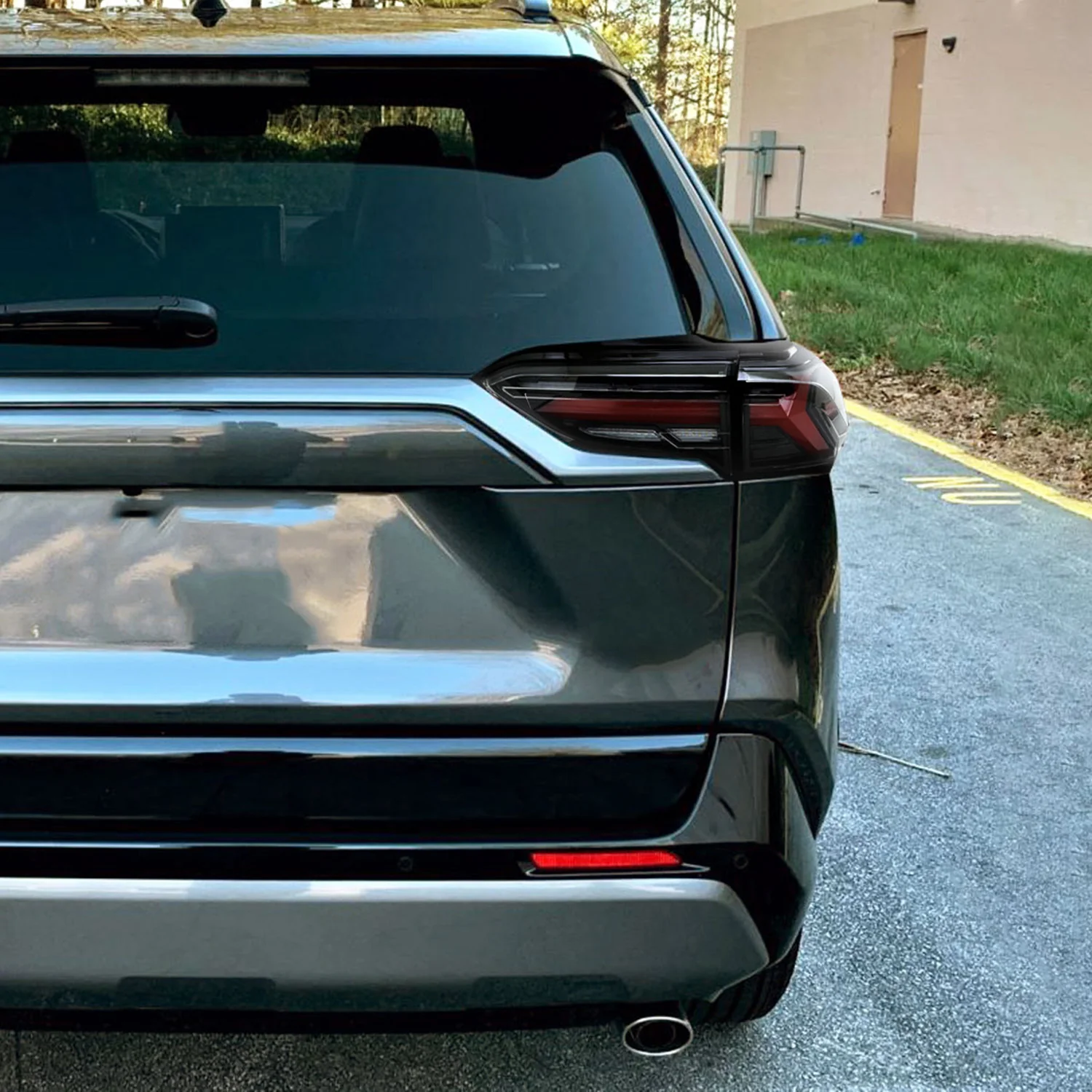 2019-2024 Toyota RAV4 Red LED Bar Signal Tail Lights Jet Black/Clear - Image 10
