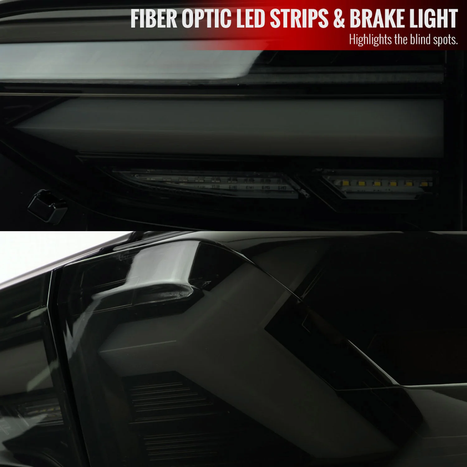 2019-2024 Toyota RAV4 White LED Bar Signal Tail Lights Glossy Black/Dark Smoke - Image 5