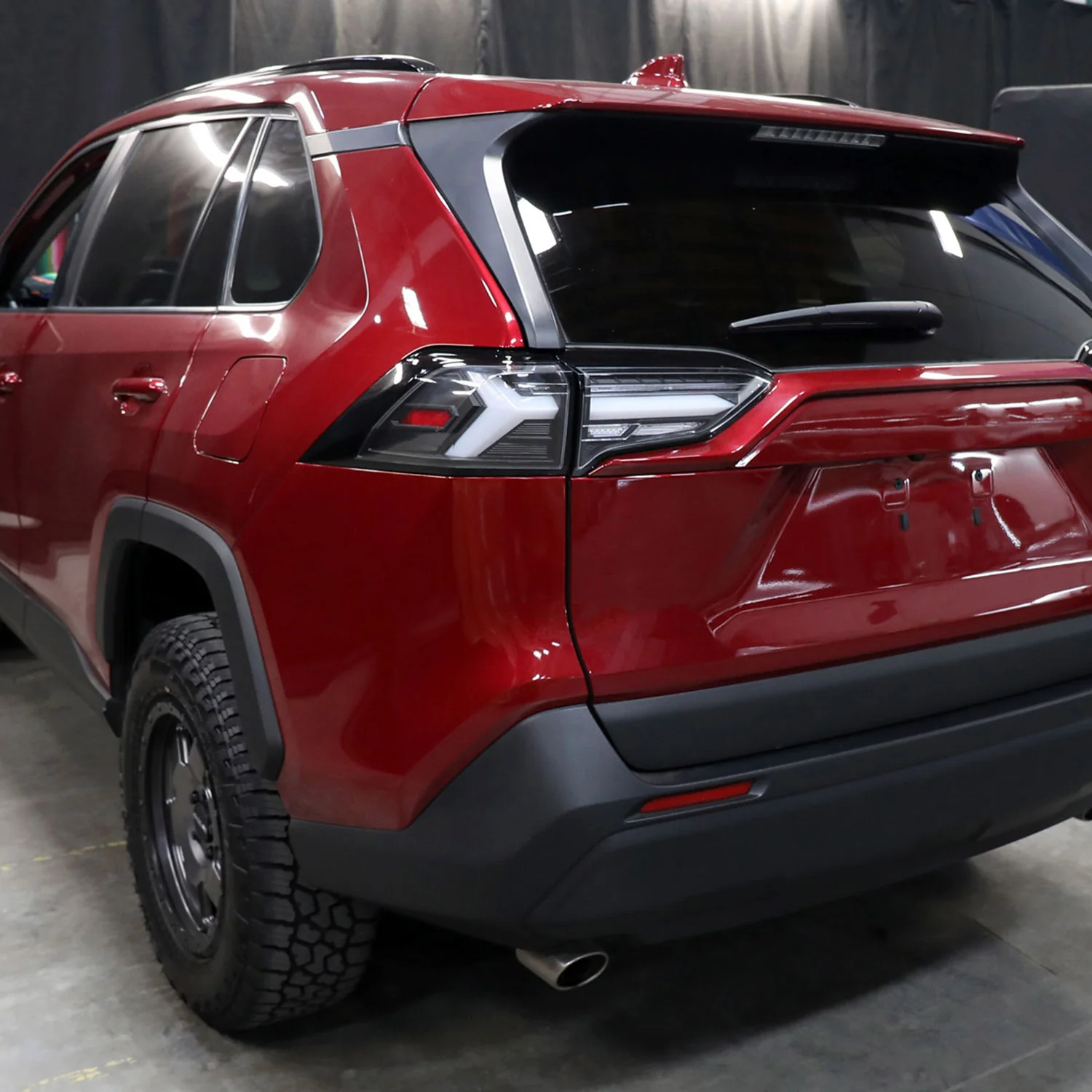 2019-2024 Toyota RAV4 White LED Bar Signal Tail Lights Matt Black/Clear - Image 10