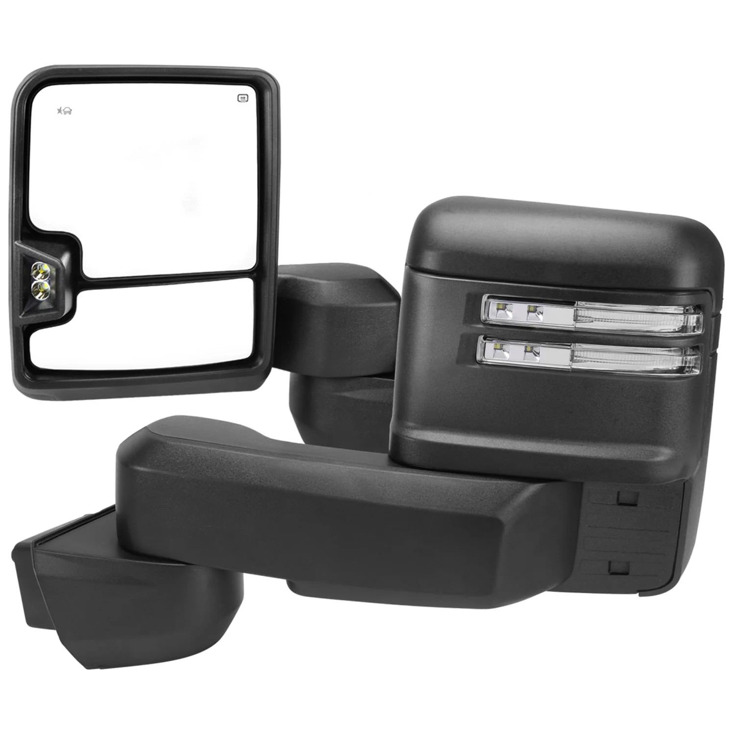 2020-2024 Chevy Silverado/GMC Sierra 2500HD/3500HD Heated Black Towing Mirrors