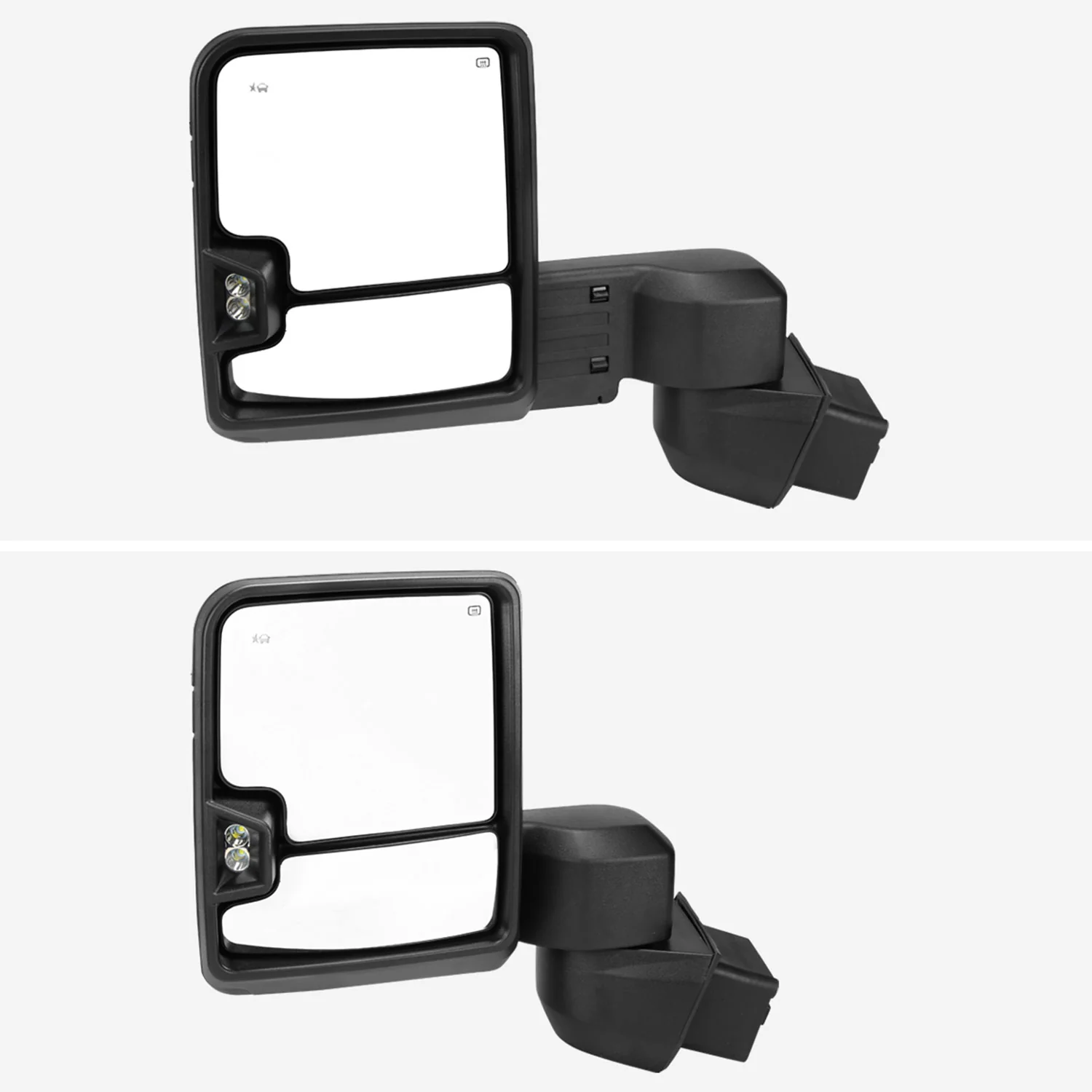 2020-2024 Chevy Silverado/GMC Sierra 2500HD/3500HD Heated Black Towing Mirrors - Image 3