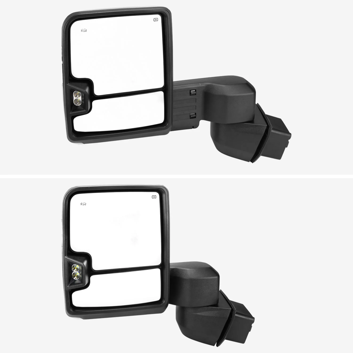 2020-2024 Chevy Silverado/GMC Sierra 2500HD/3500HD Heated Towing Mirrors Smoke - Image 3