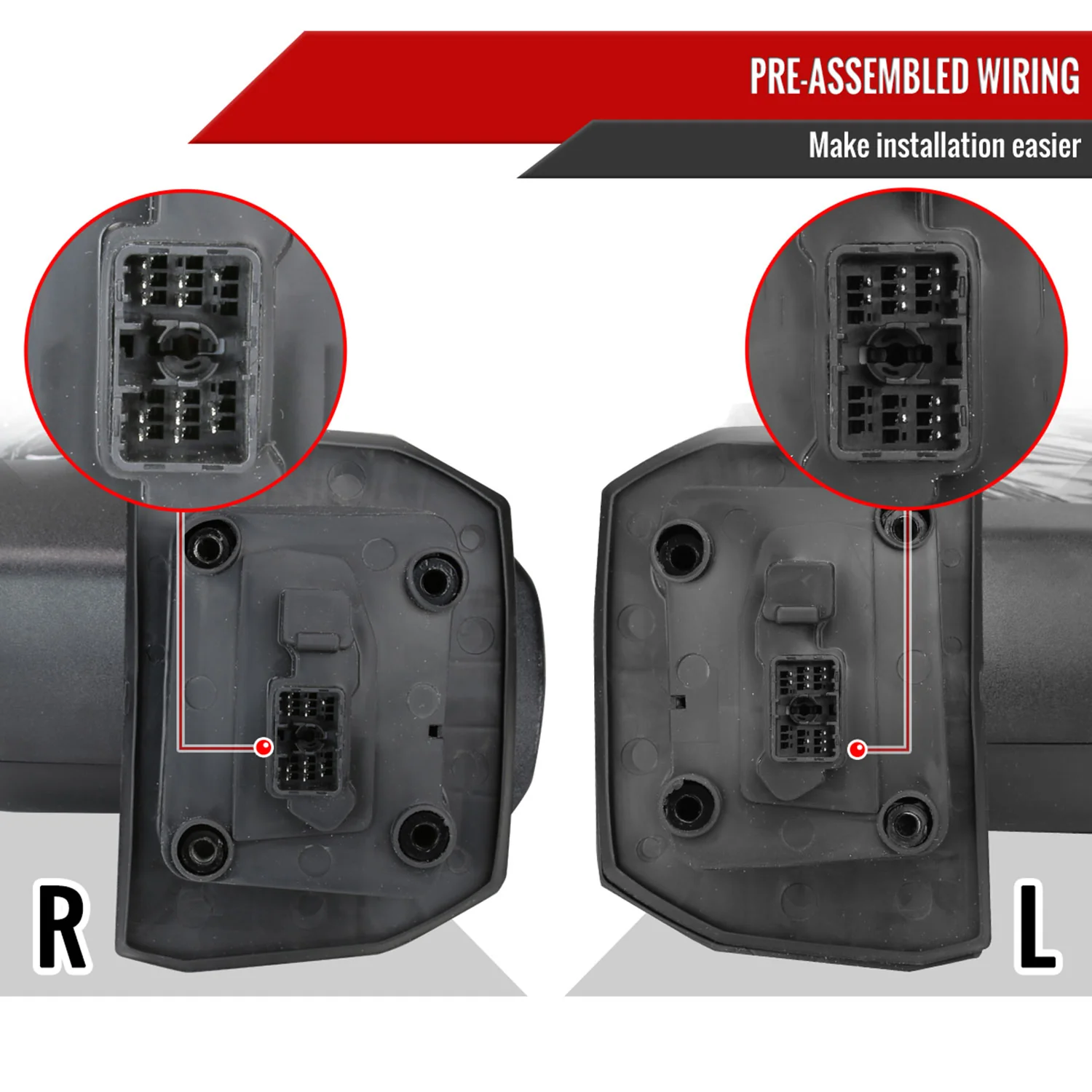 2020-2024 Chevy Silverado /Sierra 2500HD/3500HD Heated Towing Mirrors Smoke - Image 7