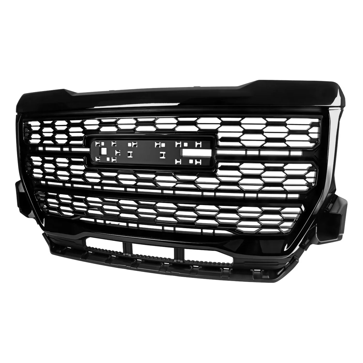 2021-2022 GMC Canyon Glossy Black Denali Style Front Upper Mesh Hood Grille - Image 8