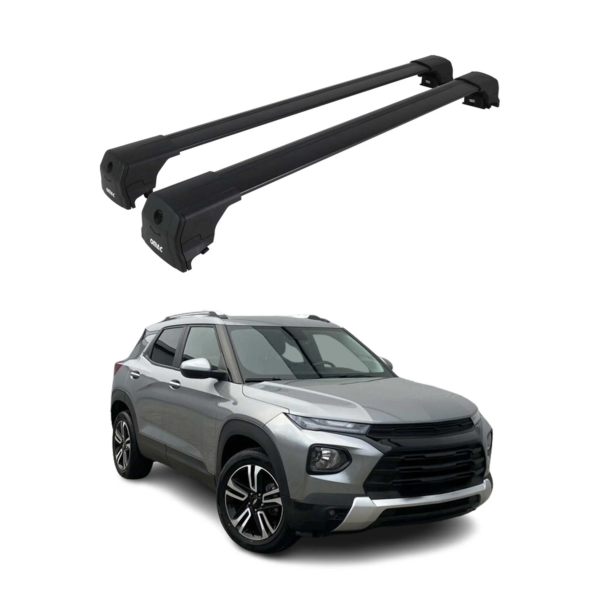 2021-2026 Chevrolet Trailbrazer Roof Rack Cross Bars Luggage Carrier Alu Black