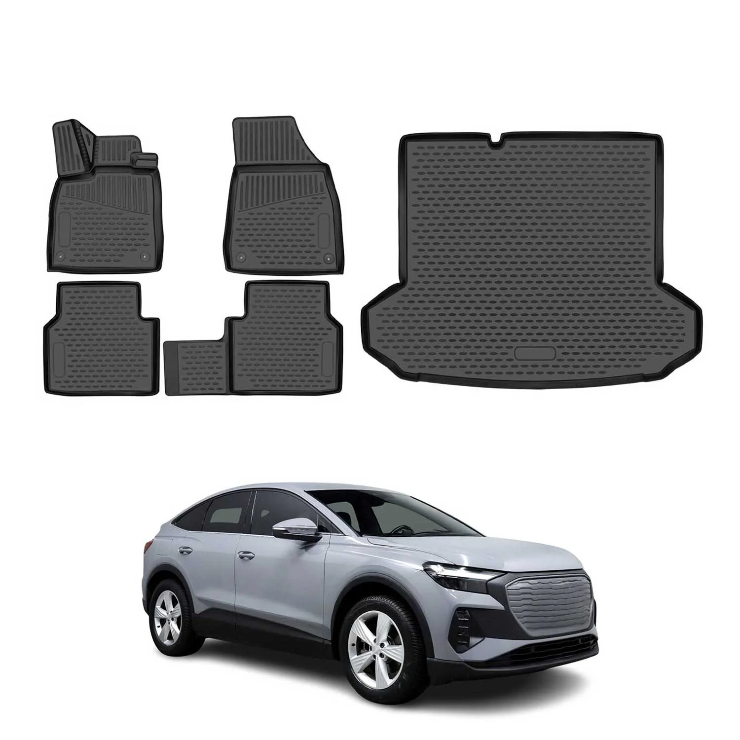 2022-2024 Audi Q4 e-tron Floor Mats & Cargo Liner Full Set Beige