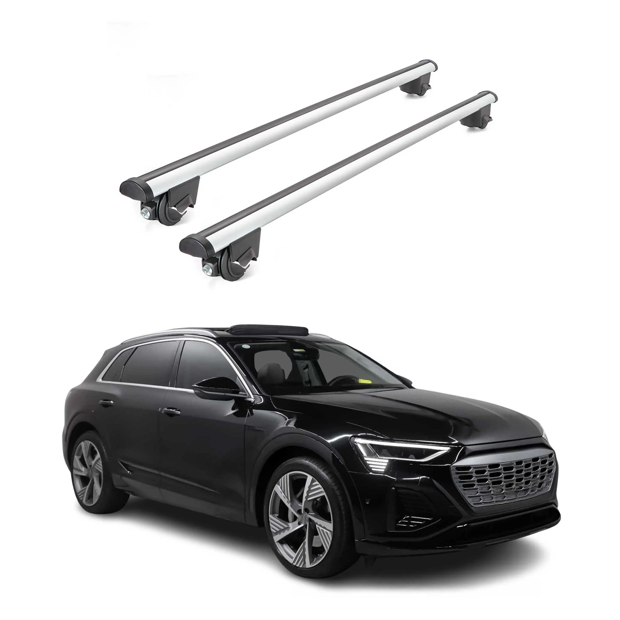 2019-2026 Audi Q8 e-tron Roof Rack Cross Bars Luggage 220 Lbs Gray 2 Pcs