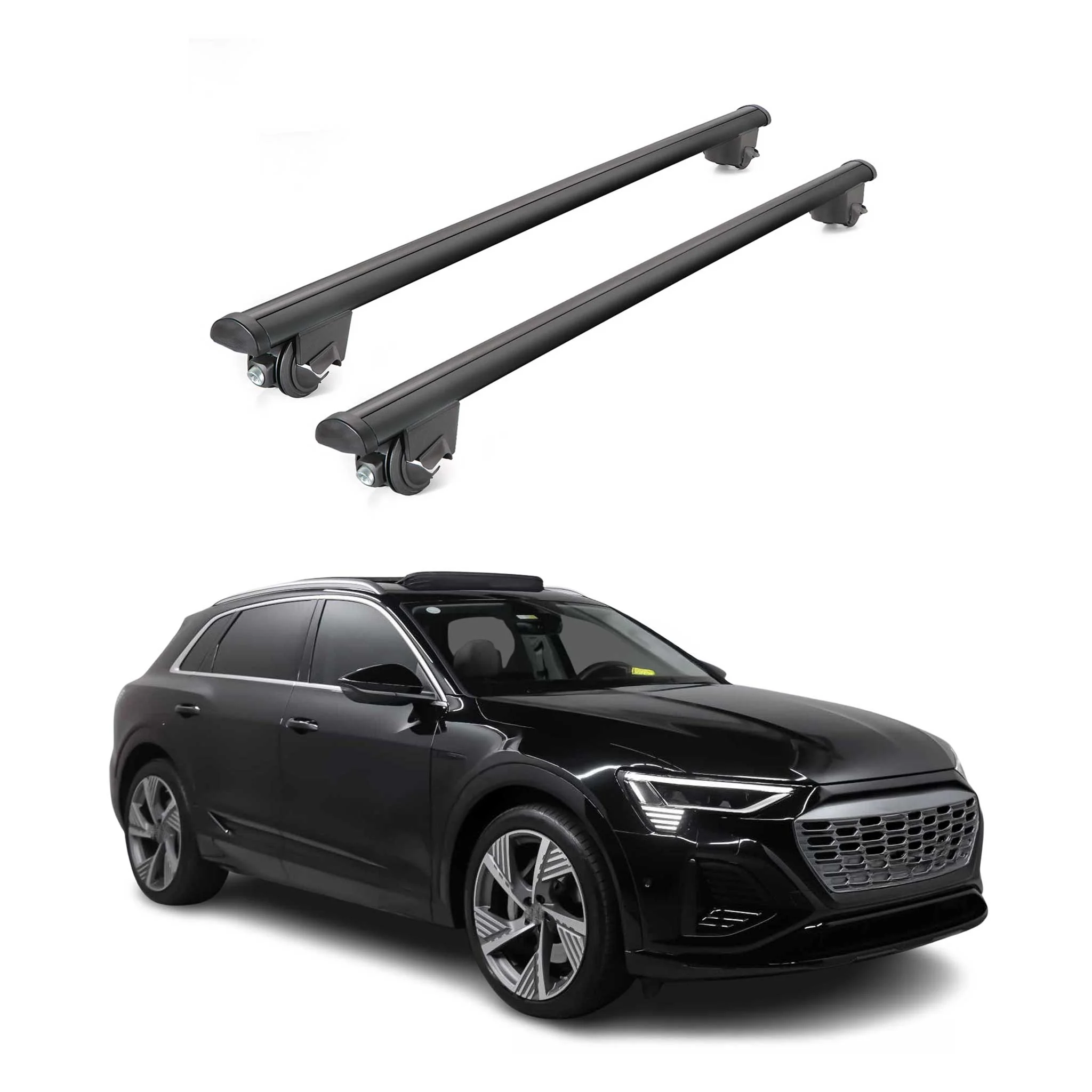 2019-2026 Audi Q8 e-tron Roof Rack Cross Bars Luggage Lbs Black 2 Pcs