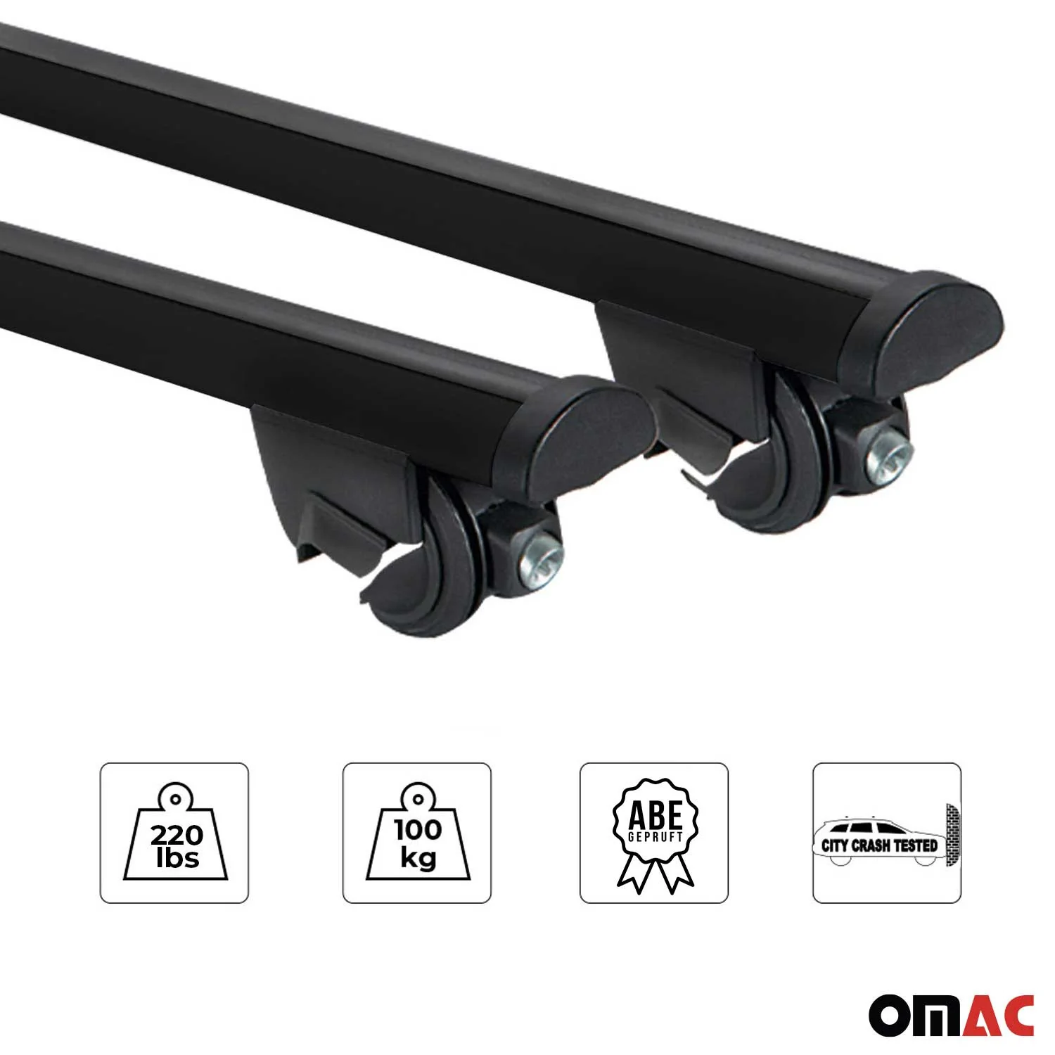 2023-2026 BMW iX1 U11 Roof Rack Cross Bars Luggage Lbs Black 2 Pcs - Image 8