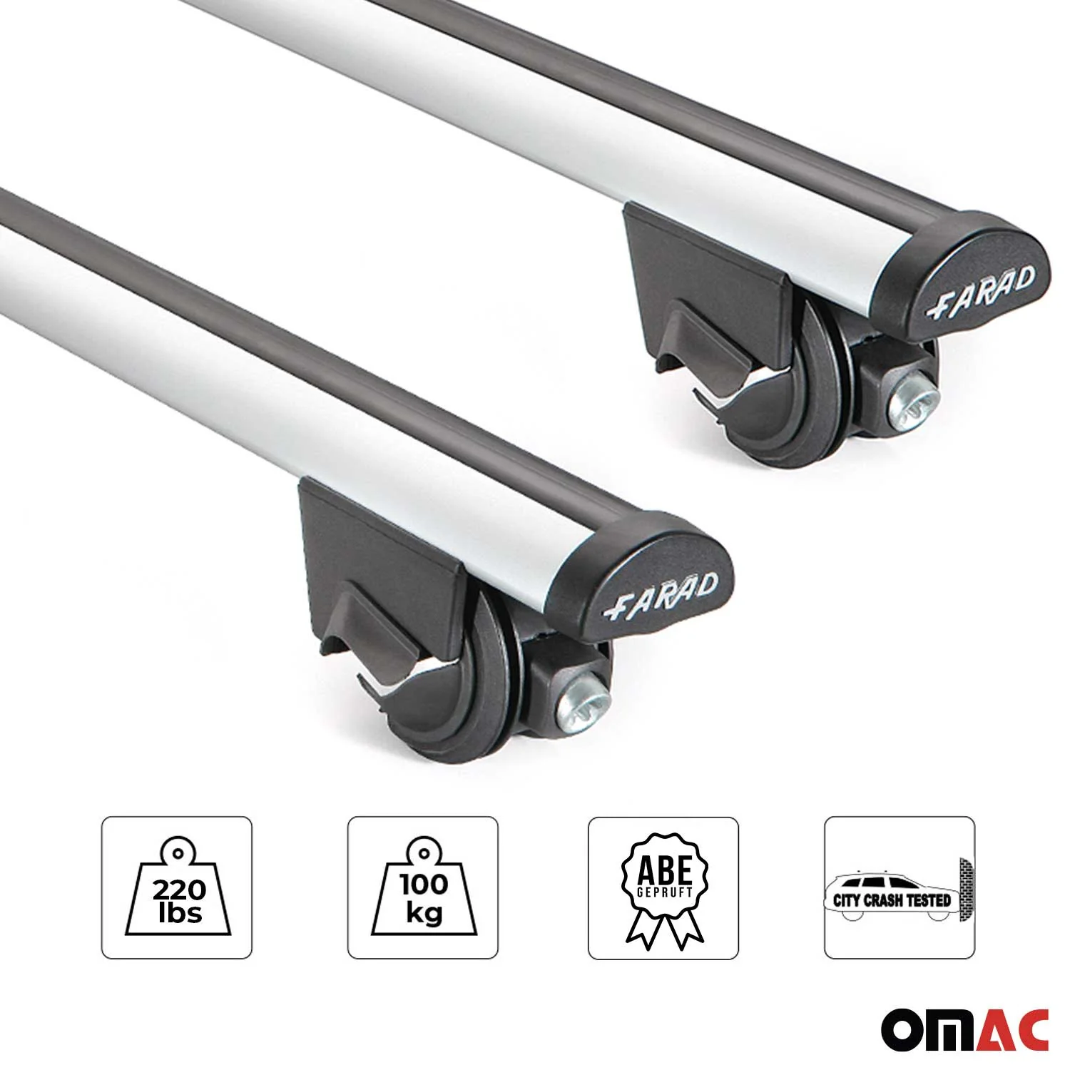 2023-2026 Mercedes GLC (X254) Roof Rack Cross Bars Luggage 220 Lbs Gray 2 Pcs - Image 8