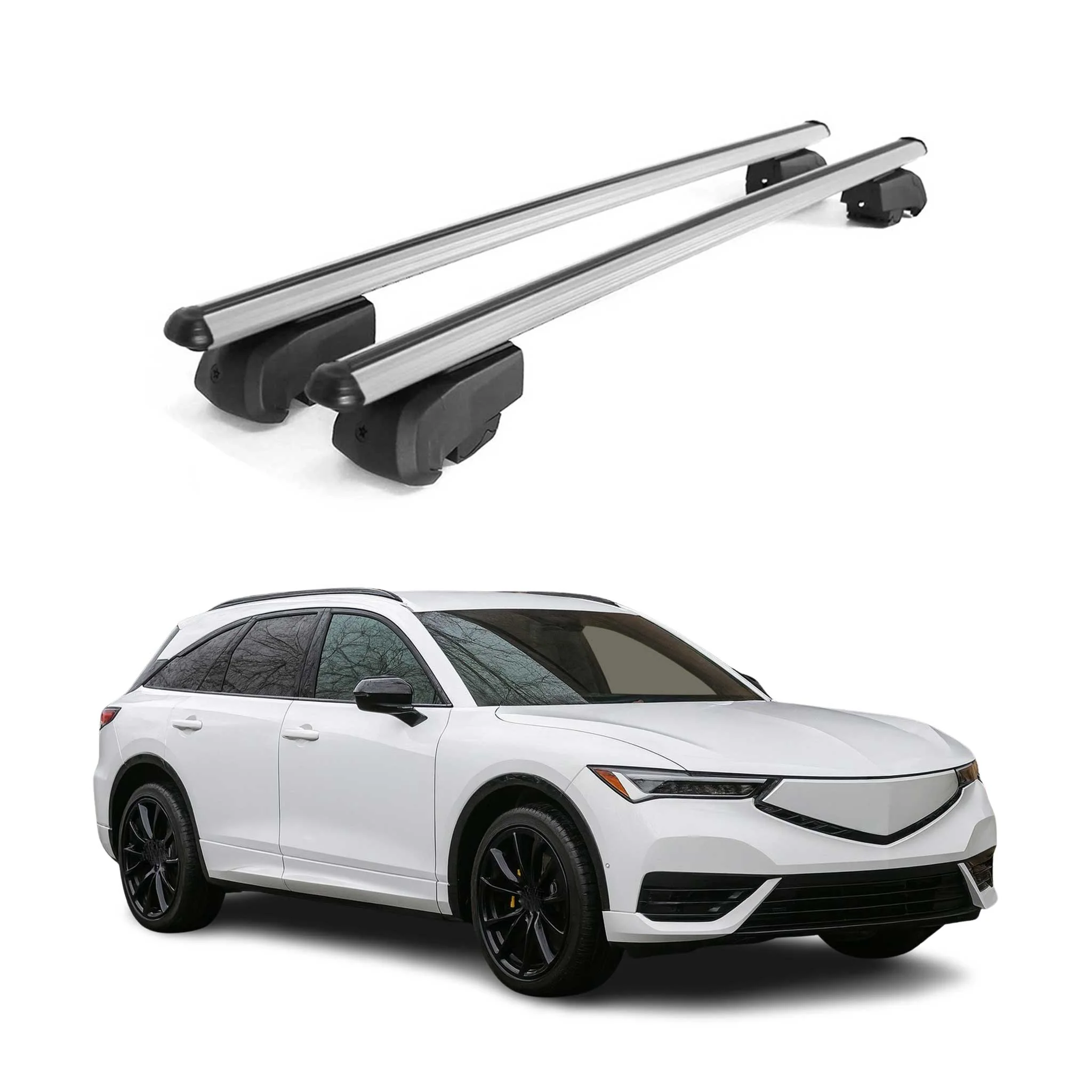 2024-2026 Acura ZDX Roof Rack Cross Bars Luggage Carrier Alu Silver 2Pcs