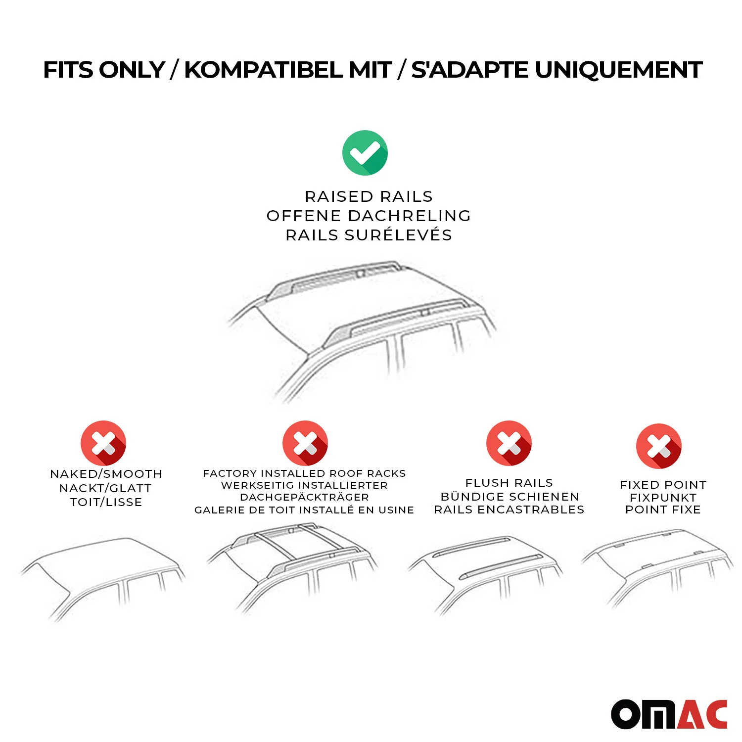 2024-2026 GMC Acadia Roof Rack Cross Bars Luggage Carrier Alu Black 2x - Image 5