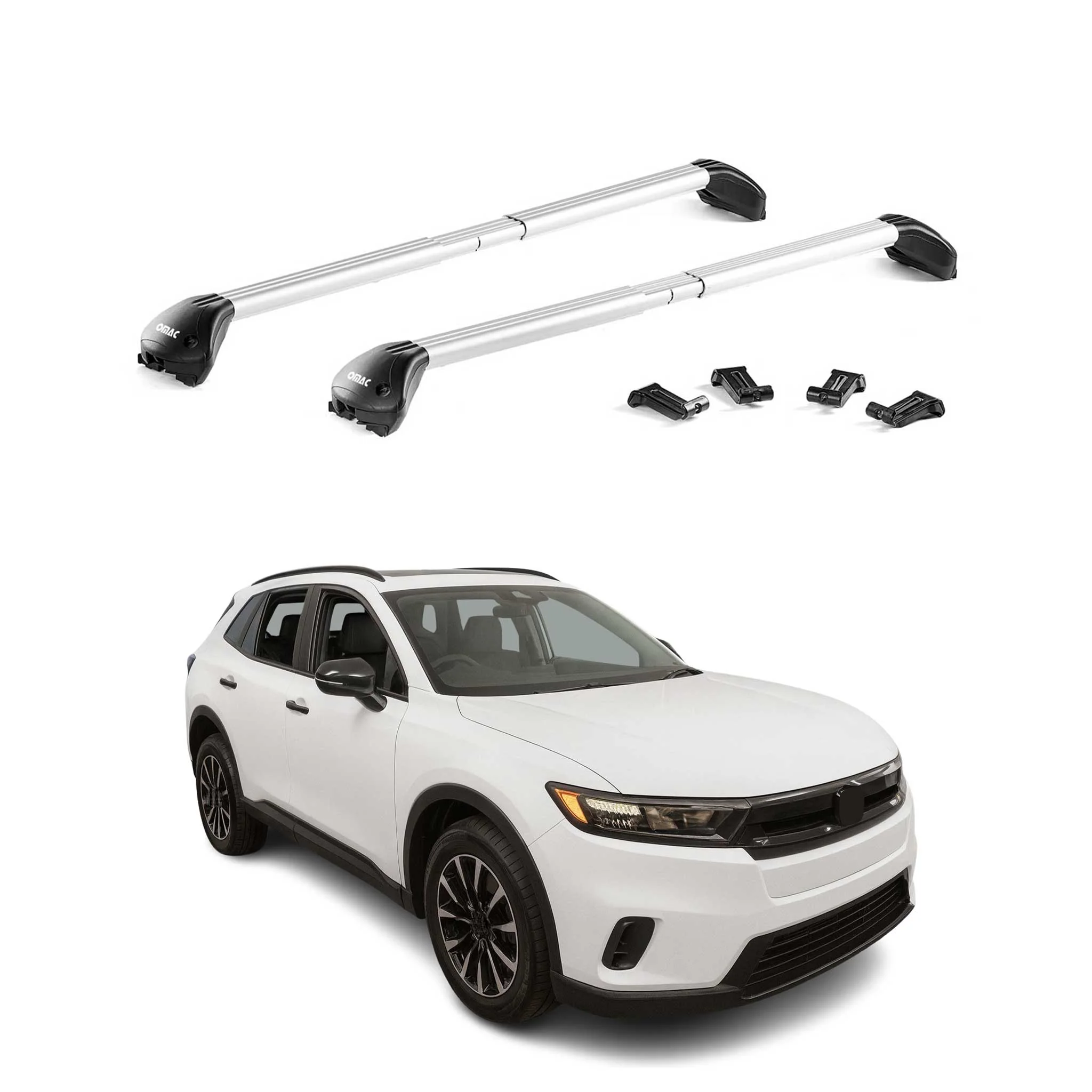 2024-2026 Honda Prologue Roof Rack Cross Bars Luggage Carrier Alu Silver