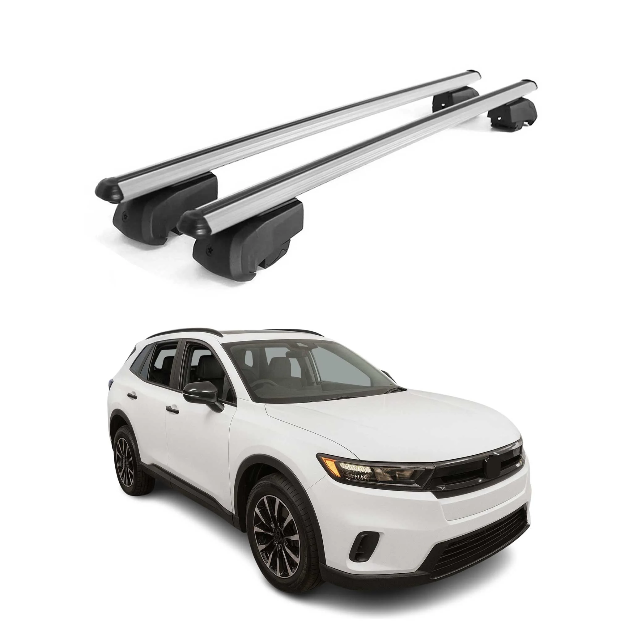 2024-2026 Honda Prologue Roof Rack Cross Bars Luggage Carrier Alu Silver 2Pcs