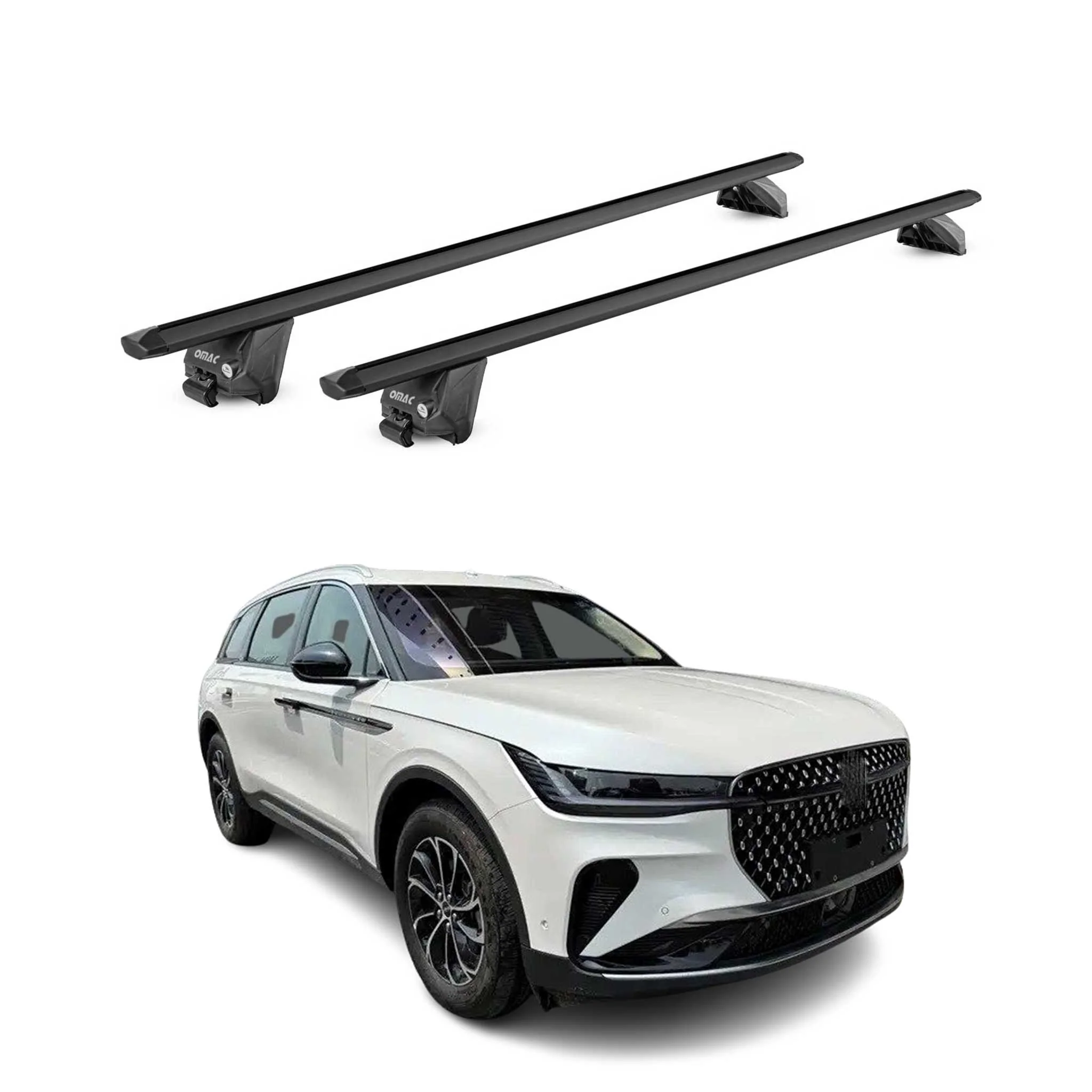 2024-2026 Lincoln Nautilus Roof Rack Cross Bars Luggage Carrier Alu Black 2x