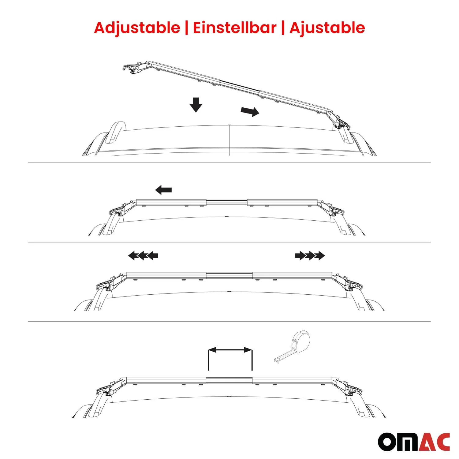 2024-2026 Mini Countryman Roof Rack Cross Bars Luggage Carrier Silver 2x - Image 9