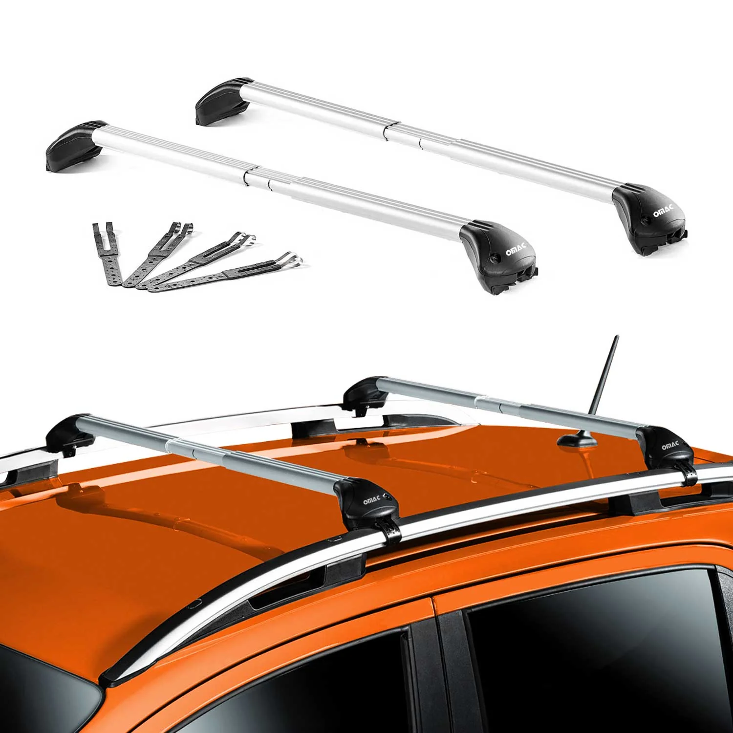 2025-2026 GMC Terrain Roof Rack Cross Bars Luggage Carrier Alu Silver 2x - Image 2