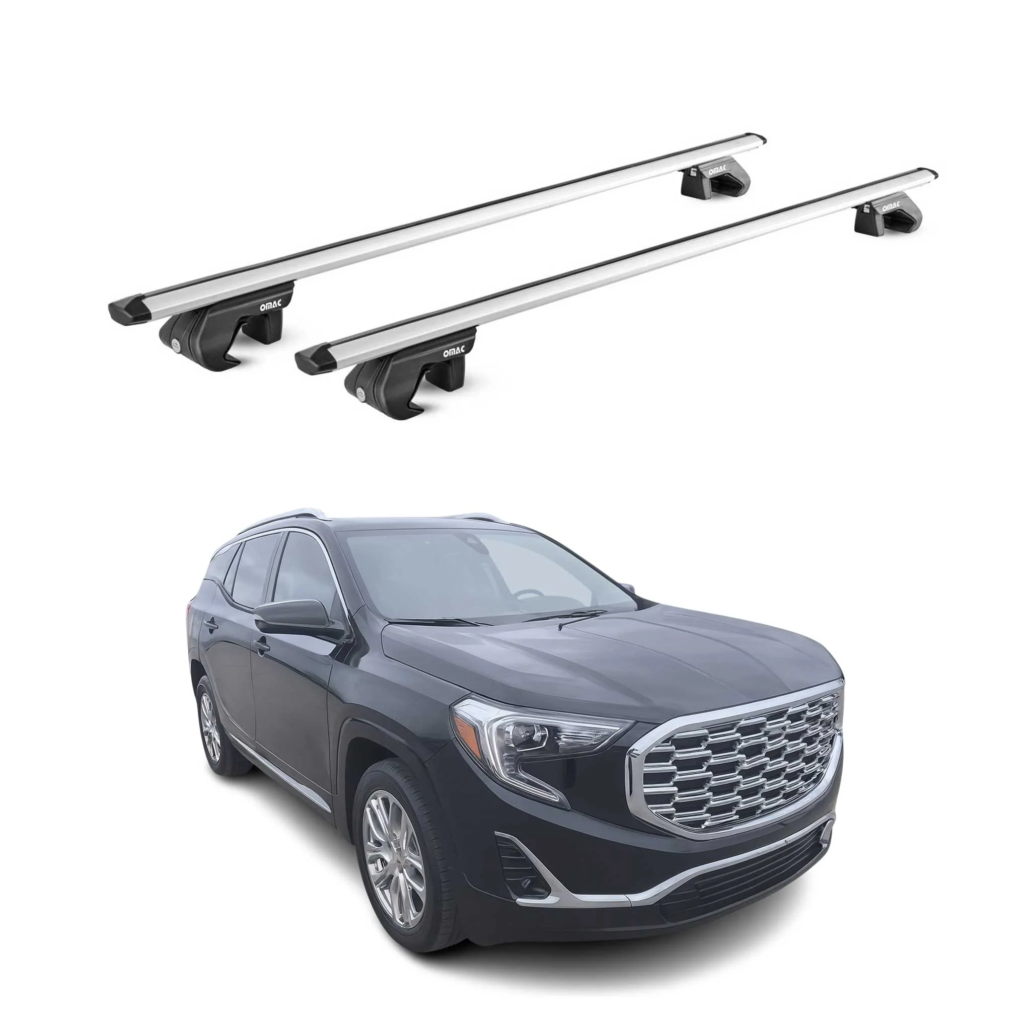 2025-2026 GMC Terrain Roof Rack Cross Bars Luggage Carrier Alu Silver 2x
