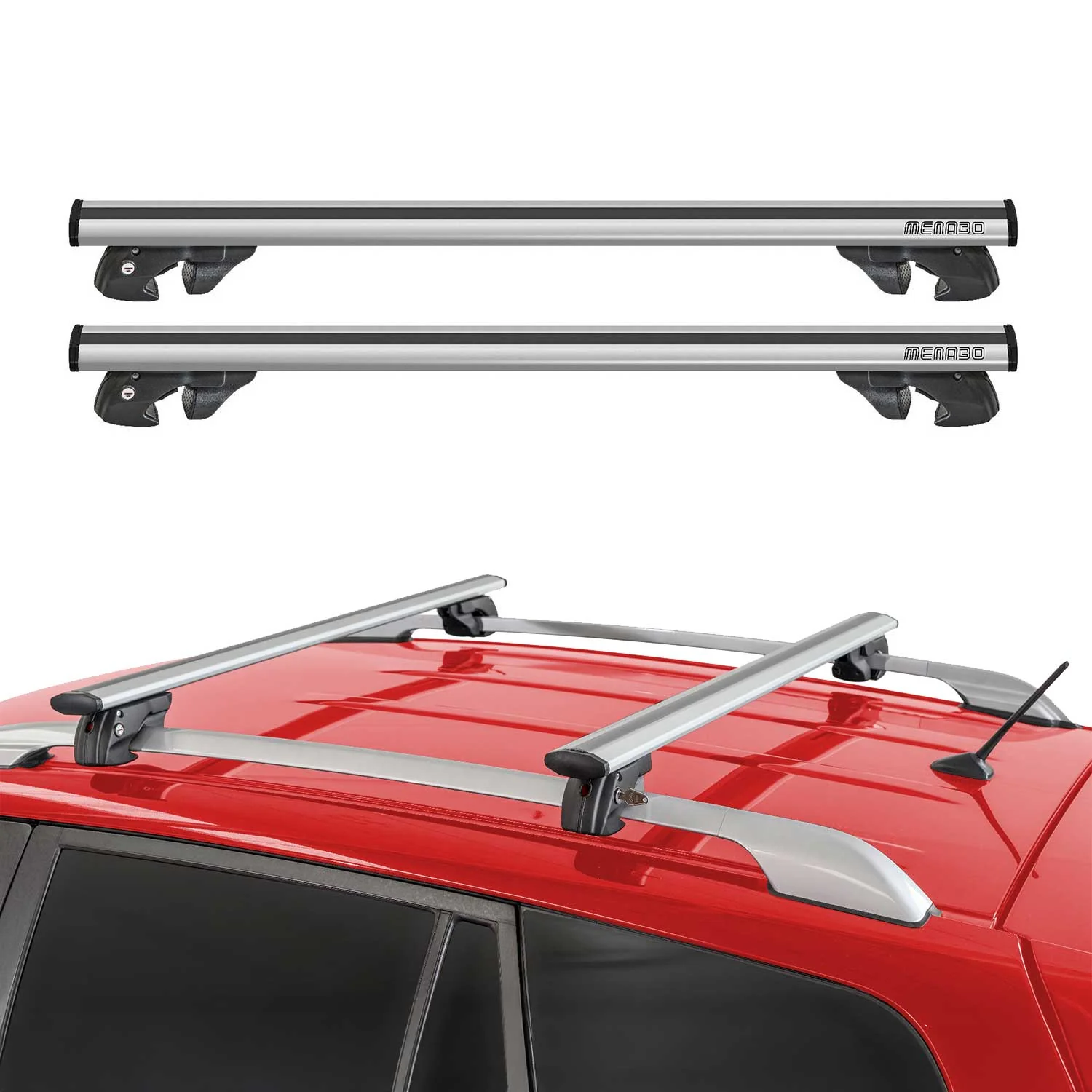 2025-2026 GMC Terrain Roof Rack Cross Bars Luggage Carrier Gray 2Pcs - Image 2