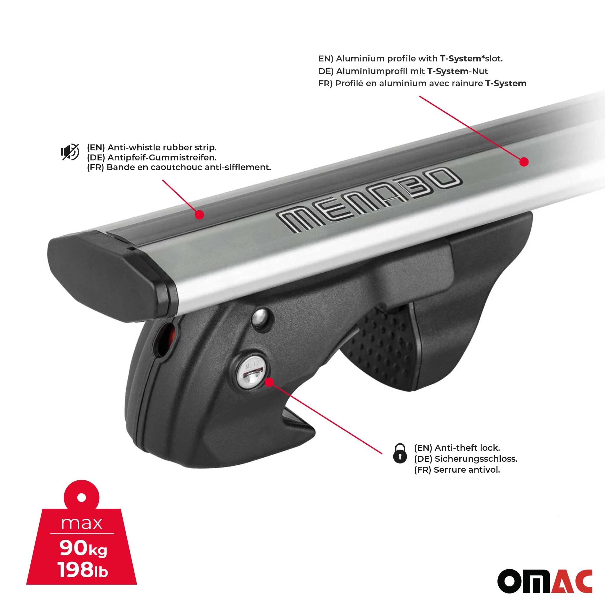 2025-2026 GMC Terrain Roof Rack Cross Bars Luggage Carrier Gray 2Pcs - Image 6